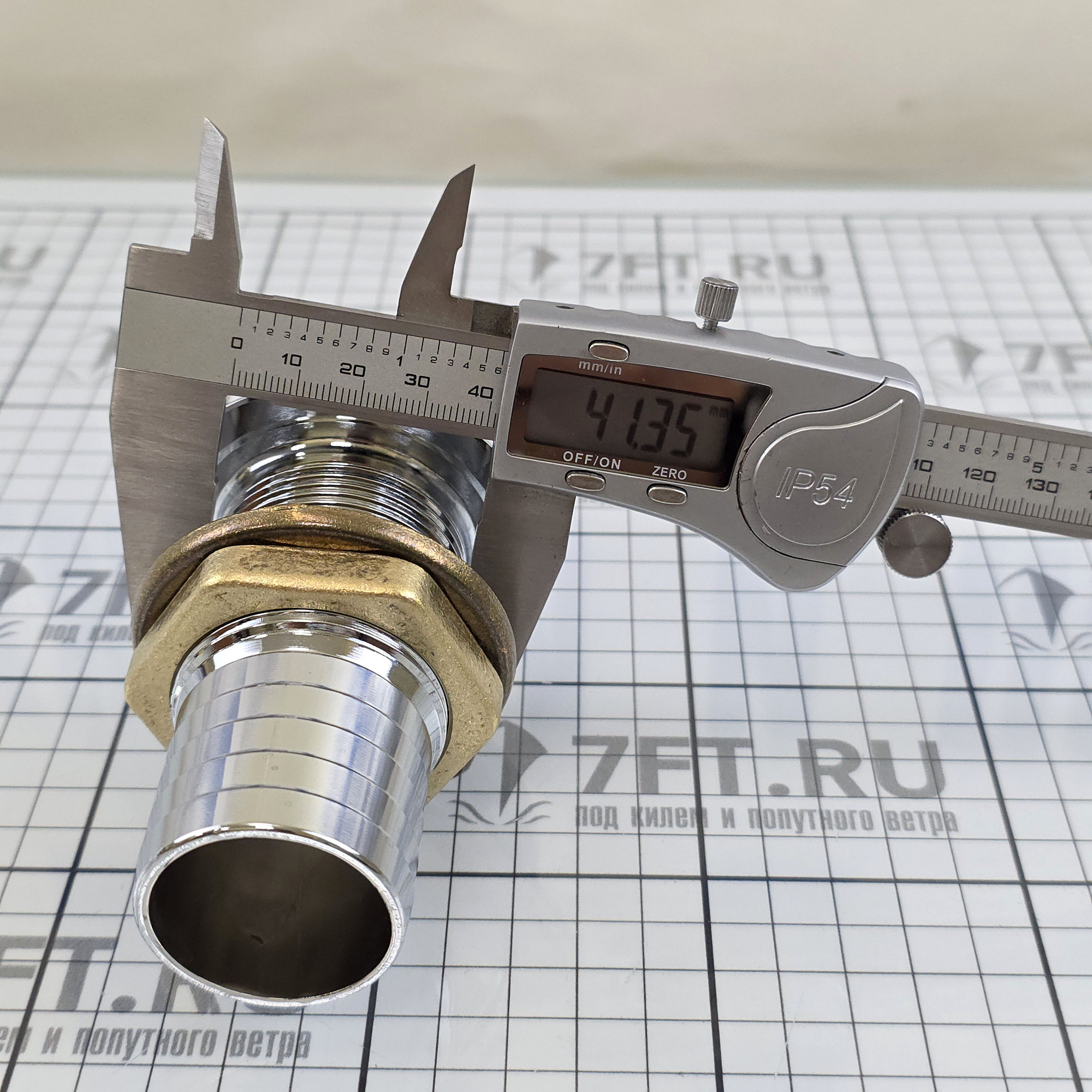 Купить Кингстон Foresti&Suardi 601G.C ёлочка под шланг 1"1/4 Ø65/38мм 85мм из хромированной латуни 7ft.ru в интернет магазине Семь Футов