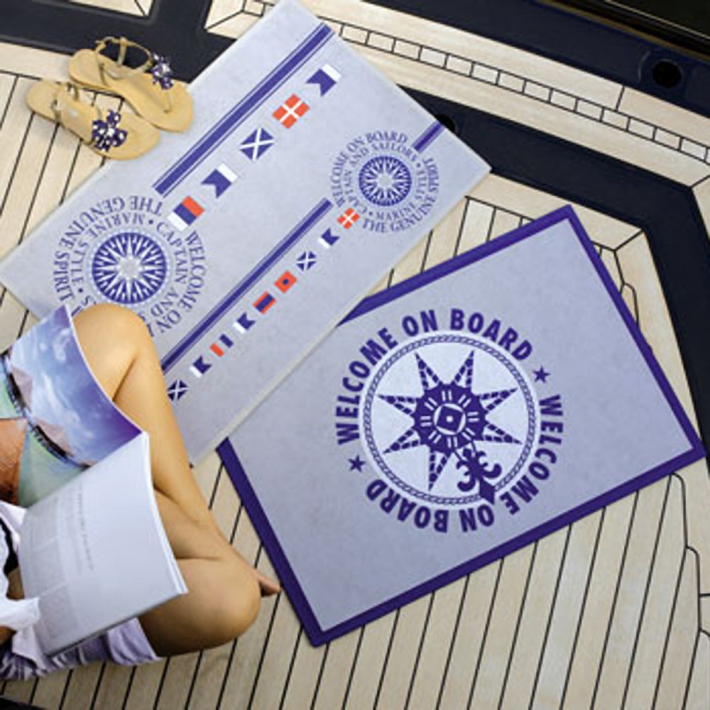 Купить Дверной нескользящий коврик Marine Business Captains 41219 670x450мм 2шт из бежевого/синего полиэстера 7ft.ru в интернет магазине Семь Футов