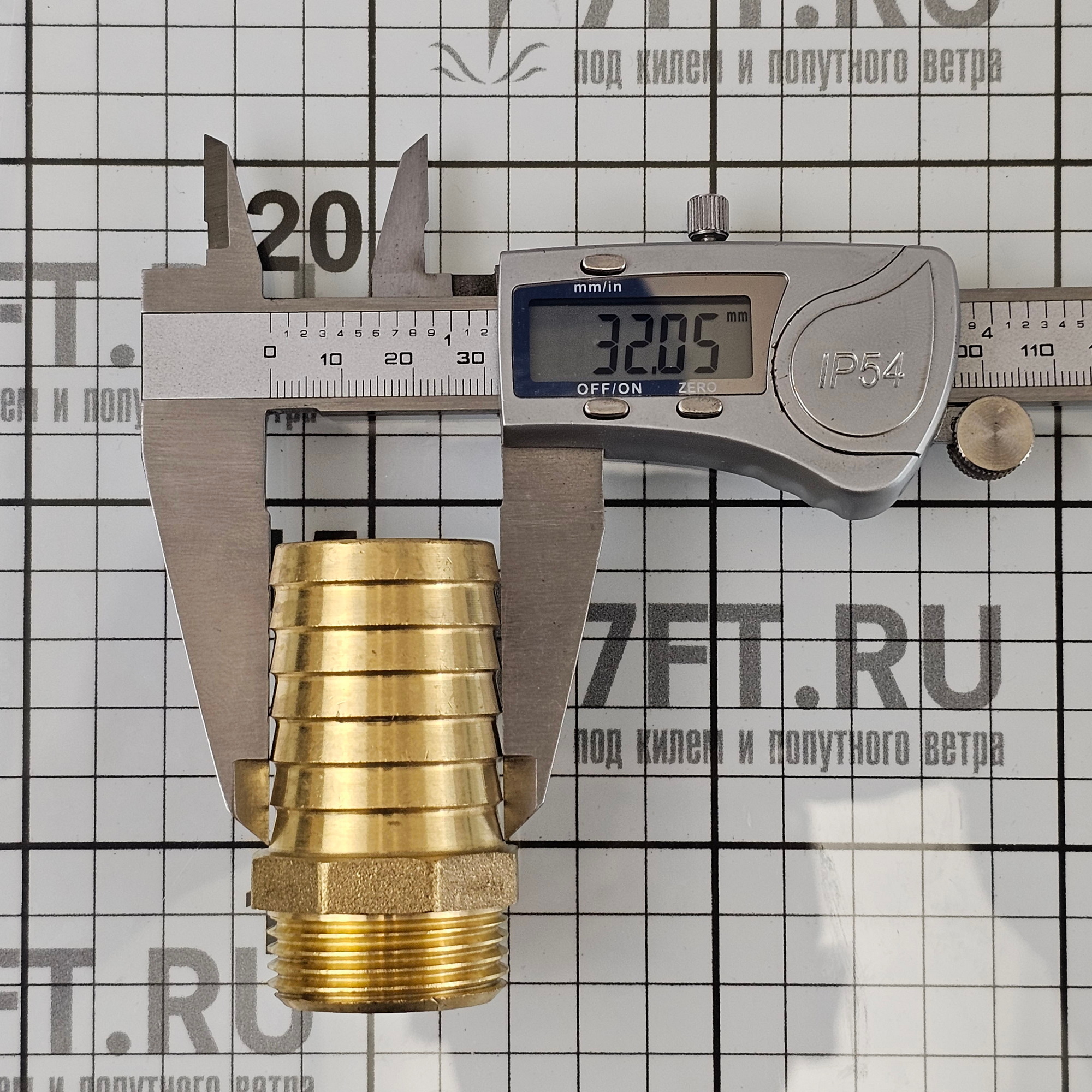 Купить Штуцер прямой с наружной резьбой 1” Guidi 1004#100153 для шланга Ø32мм из латуни, Osculati 17.198.31 7ft.ru в интернет магазине Семь Футов