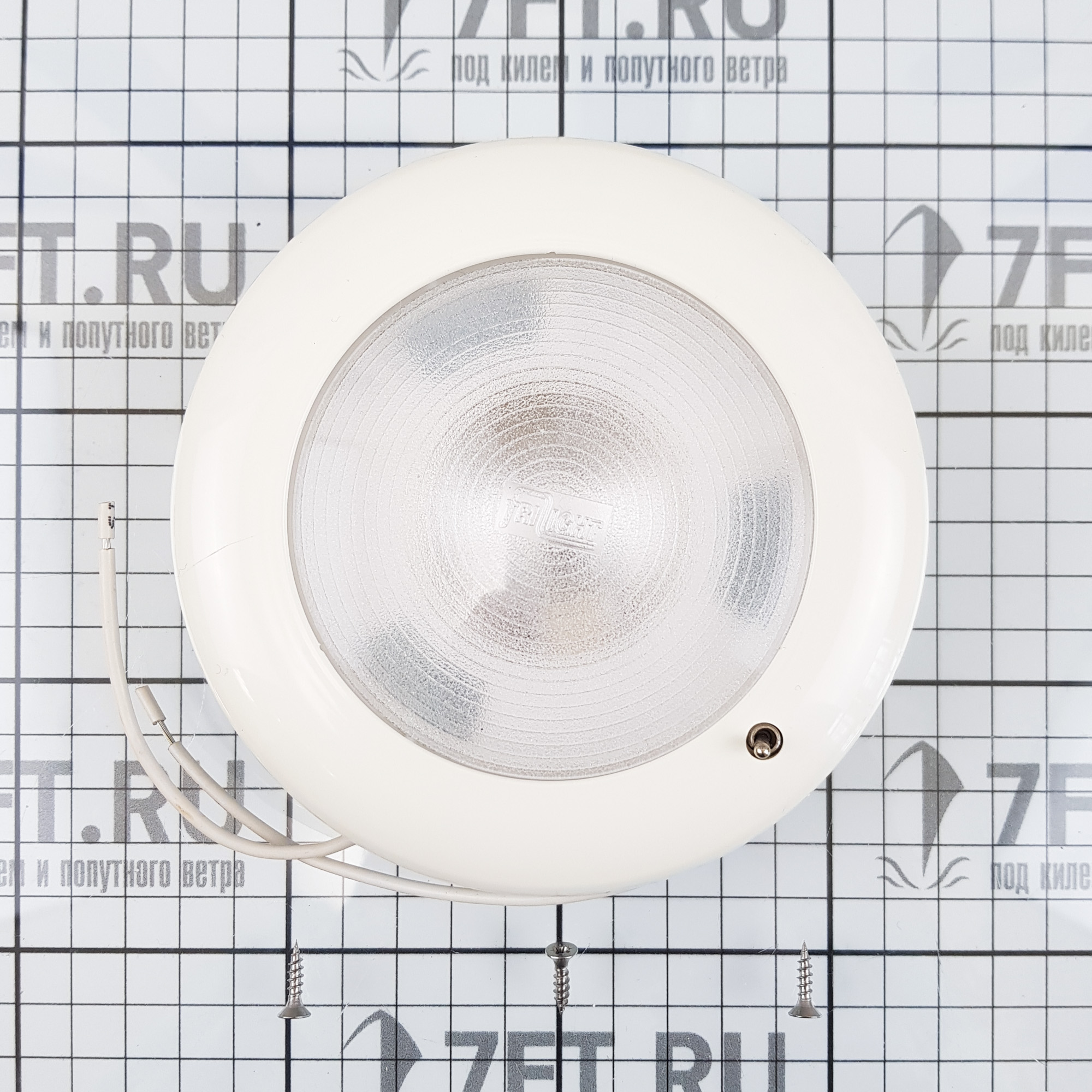 Купить Светильник галогенный потолочный Frilight Mars 8812VS 12В 10Вт G4 Ø120x24мм белый с выключателем 7ft.ru в интернет магазине Семь Футов