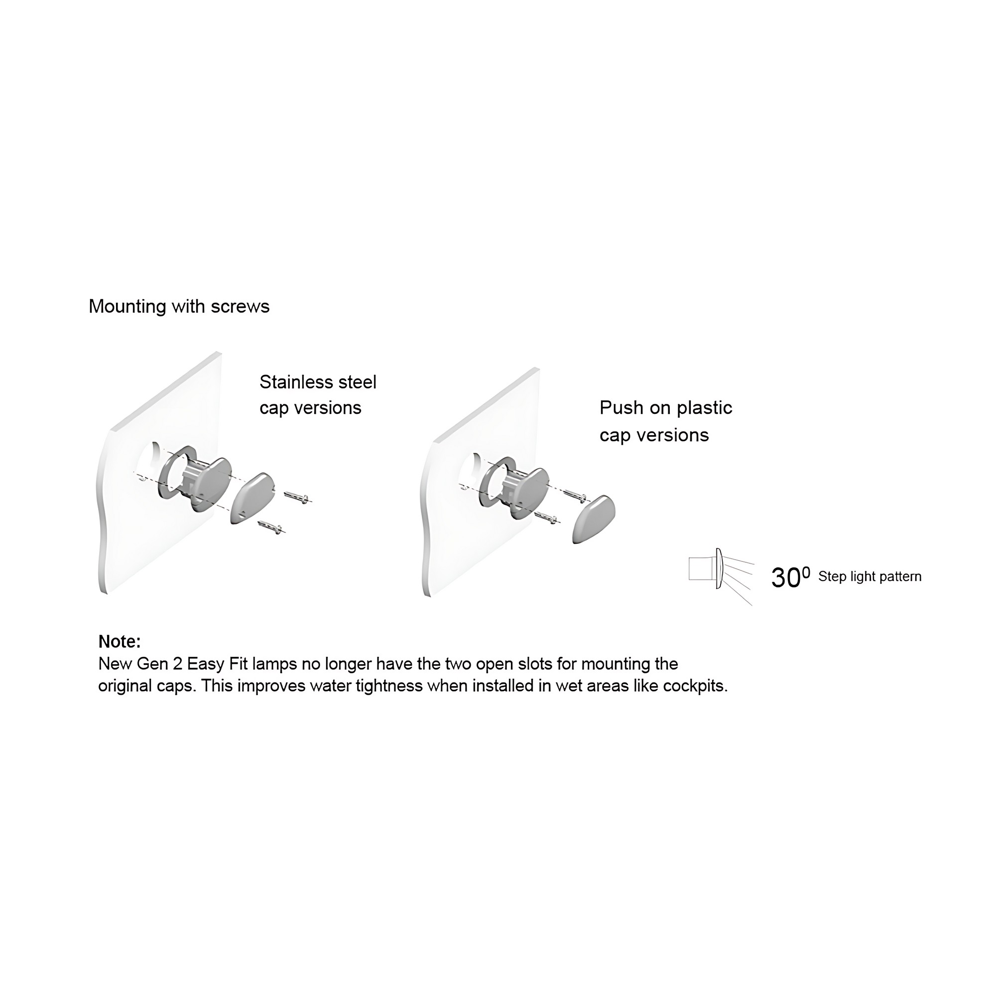 Купить Светильник светодиодный Hella Marine 8560 Easy Fit 2JA 998 560-301 12-24В 0,5Вт 45x31,5мм в хромированном корпусе из пластика жёлтый свет 7ft.ru в интернет магазине Семь Футов