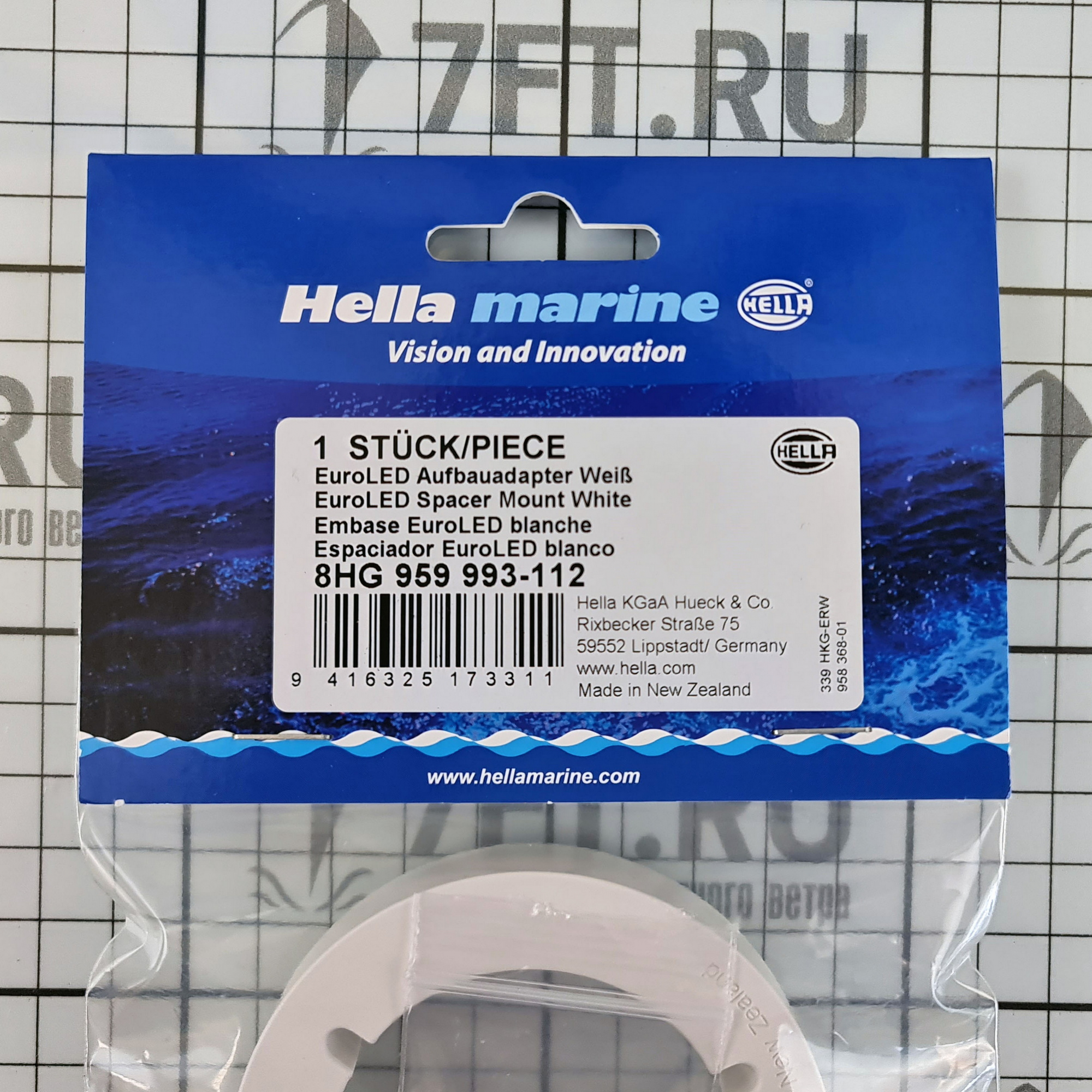 Купить Белое кольцо-переходник Hella Marine 8HG 959 993-112 для крепления врезных светильников Hella Marine Slim Line накладным способом 7ft.ru в интернет магазине Семь Футов