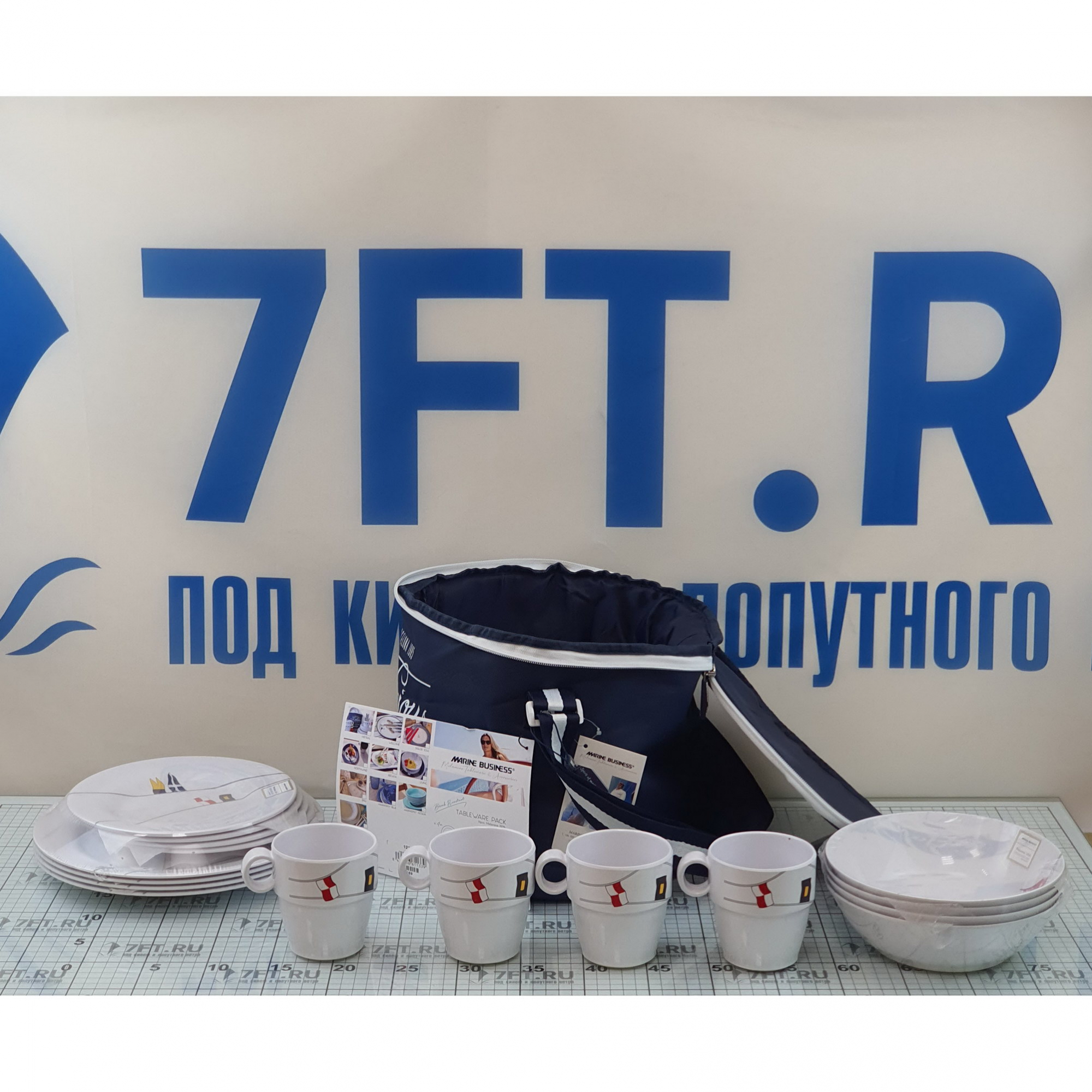 Купить Набор посуды на 4 человека Marine Business Regata 12147 16 предметов из меламина в сумке 7ft.ru в интернет магазине Семь Футов