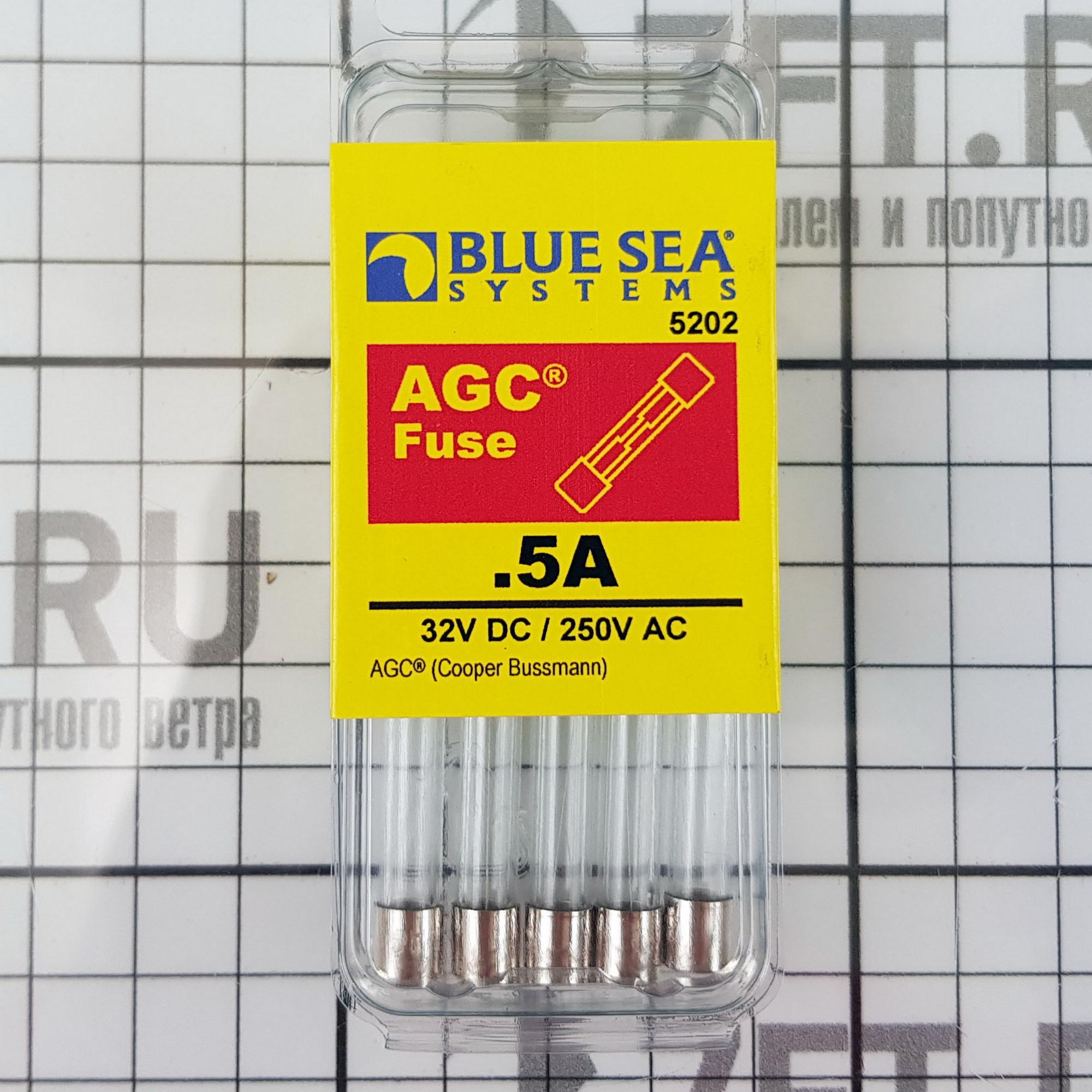Купить Плавкий предохранитель Blue Sea AGC 5202 32/250В 0,5А 7ft.ru в интернет магазине Семь Футов