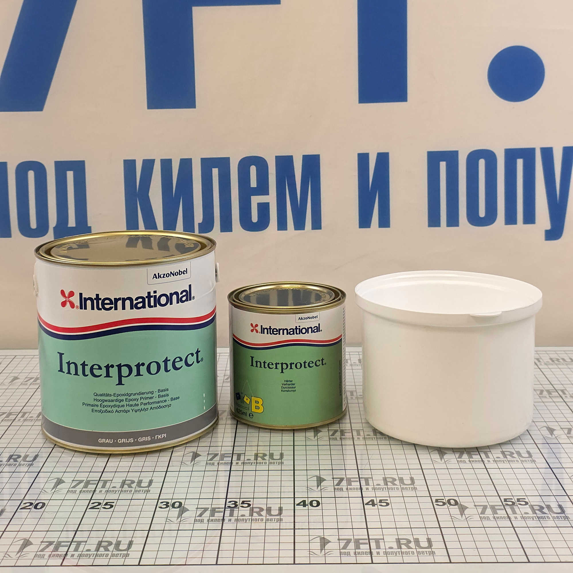 Купить Грунтовка двухкомпонентная на эпоксидной основе International Interprotect YPA403/A2.5BA для любых поверхностей выше/ниже ватерлинии 2,5л серая 7ft.ru в интернет магазине Семь Футов