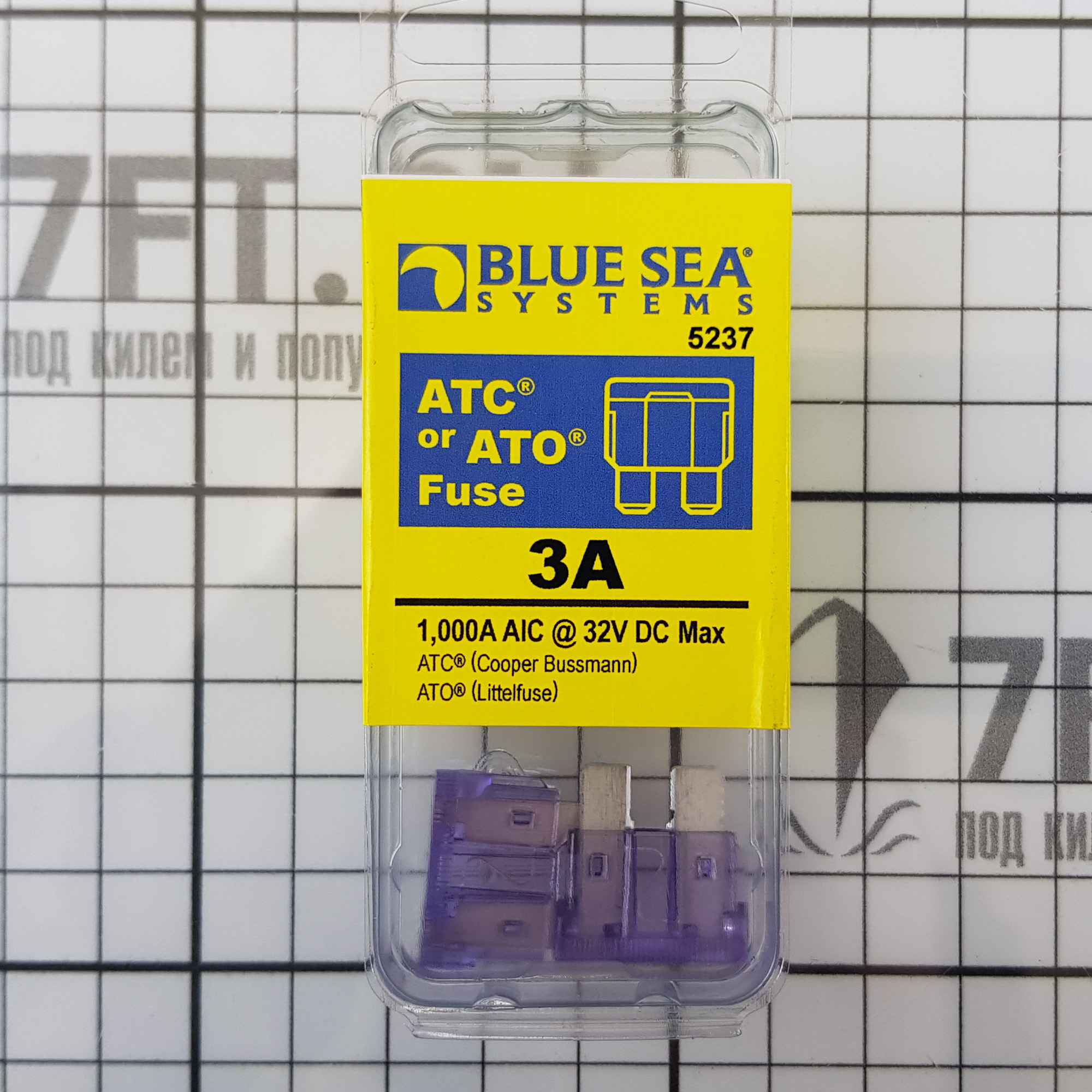 Купить Плавкий предохранитель ATO/ATC Blue Sea 5237 3А 32В 7ft.ru в интернет магазине Семь Футов