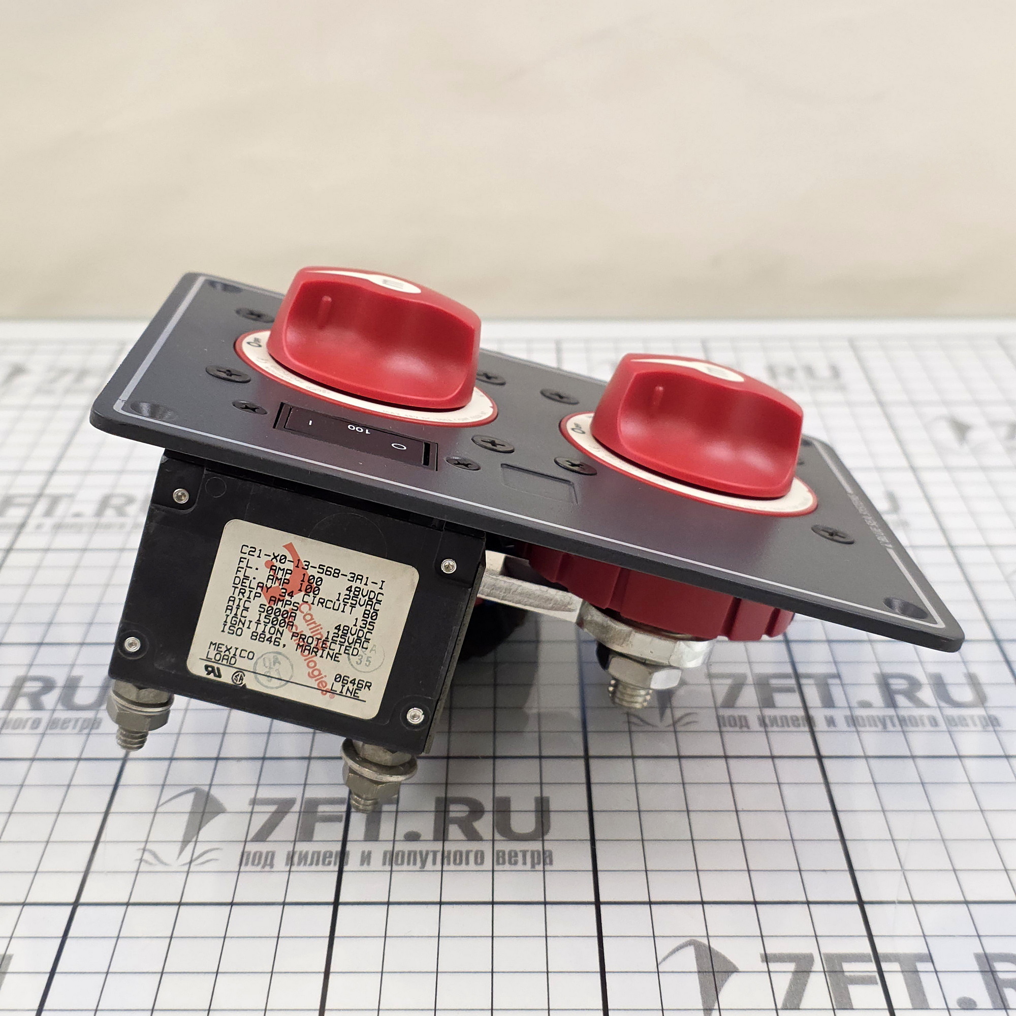 Купить Панель защиты и переключения двух АКБ Blue Sea Traditional Metal Panel 8080 48 В 300 А 133 x 165 x 76 мм из алюминия 7ft.ru в интернет магазине Семь Футов