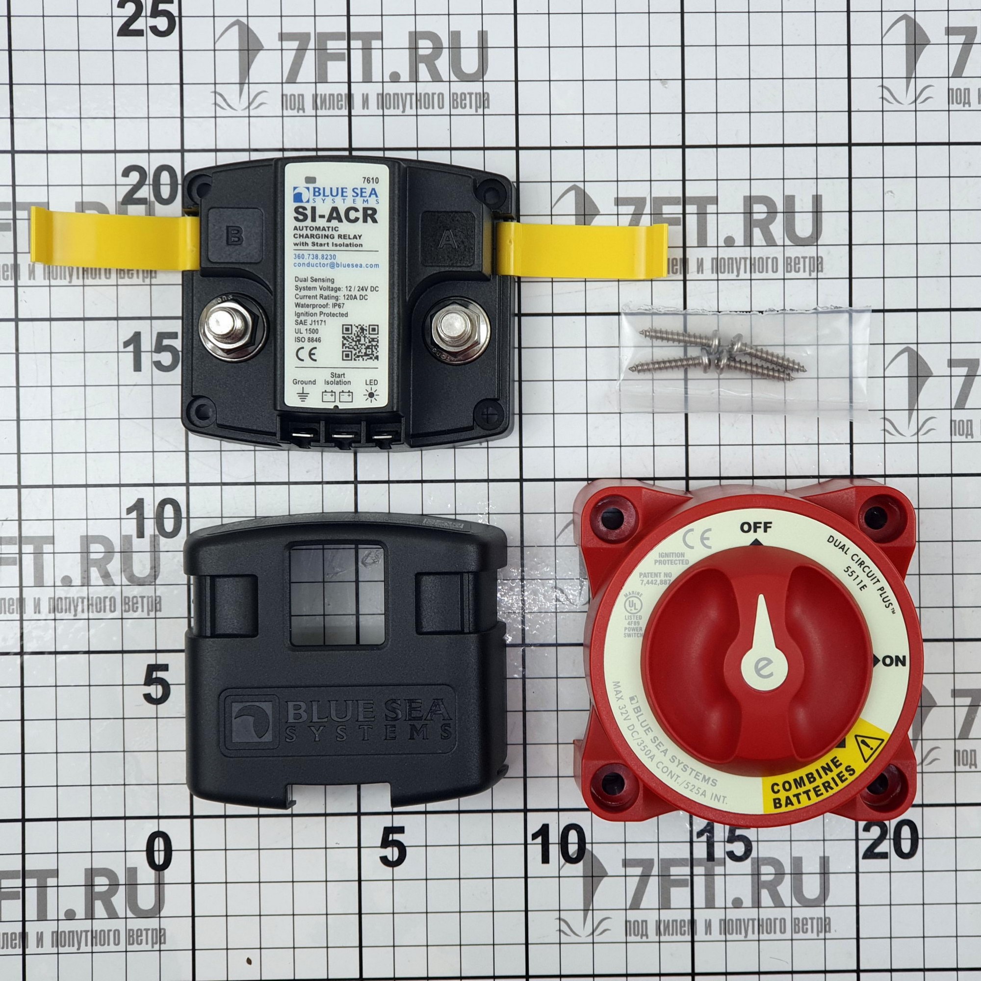 Купить Комплект для зарядки батарей Blue Sea Mini Add-A-Battery Kit 7650003 120А 7ft.ru в интернет магазине Семь Футов