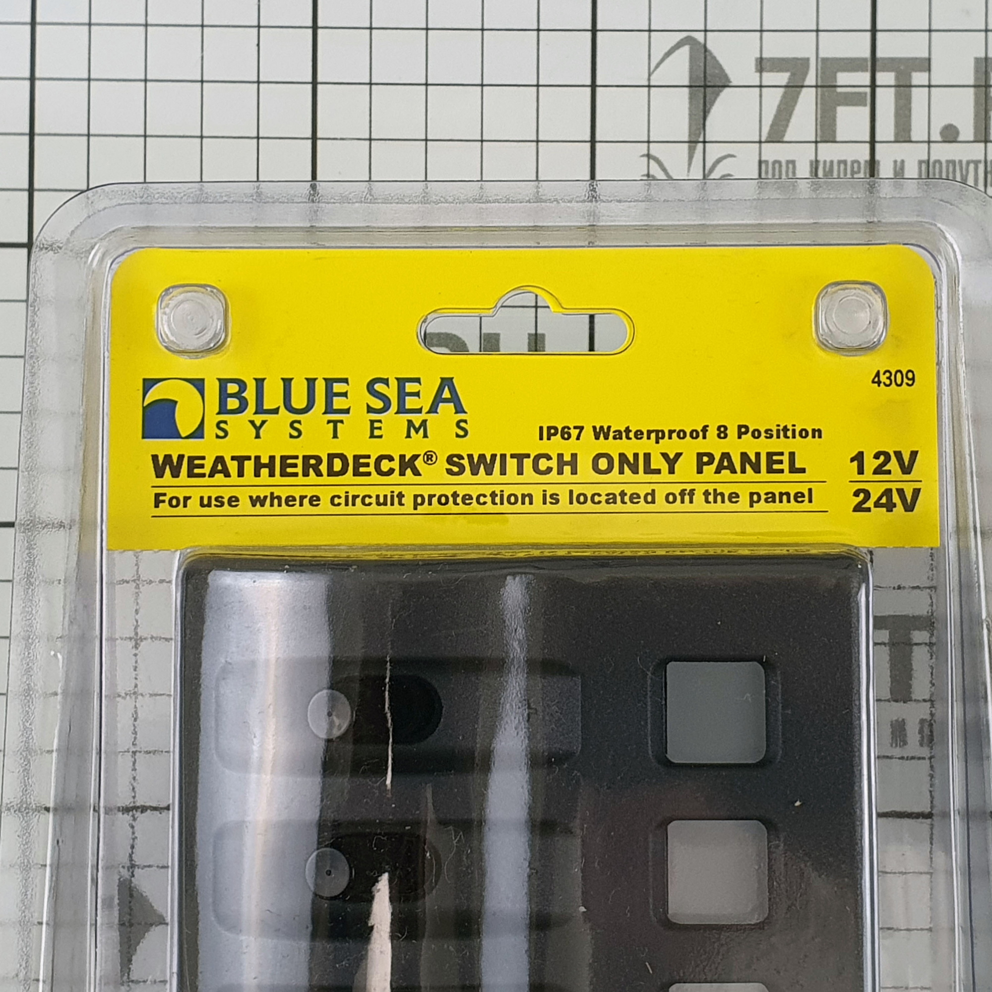 Купить Панель выключателей 8 позиционная Blue Sea WeatherDeck 4309 12/24В 15/45А IP67 99x196мм 7ft.ru в интернет магазине Семь Футов