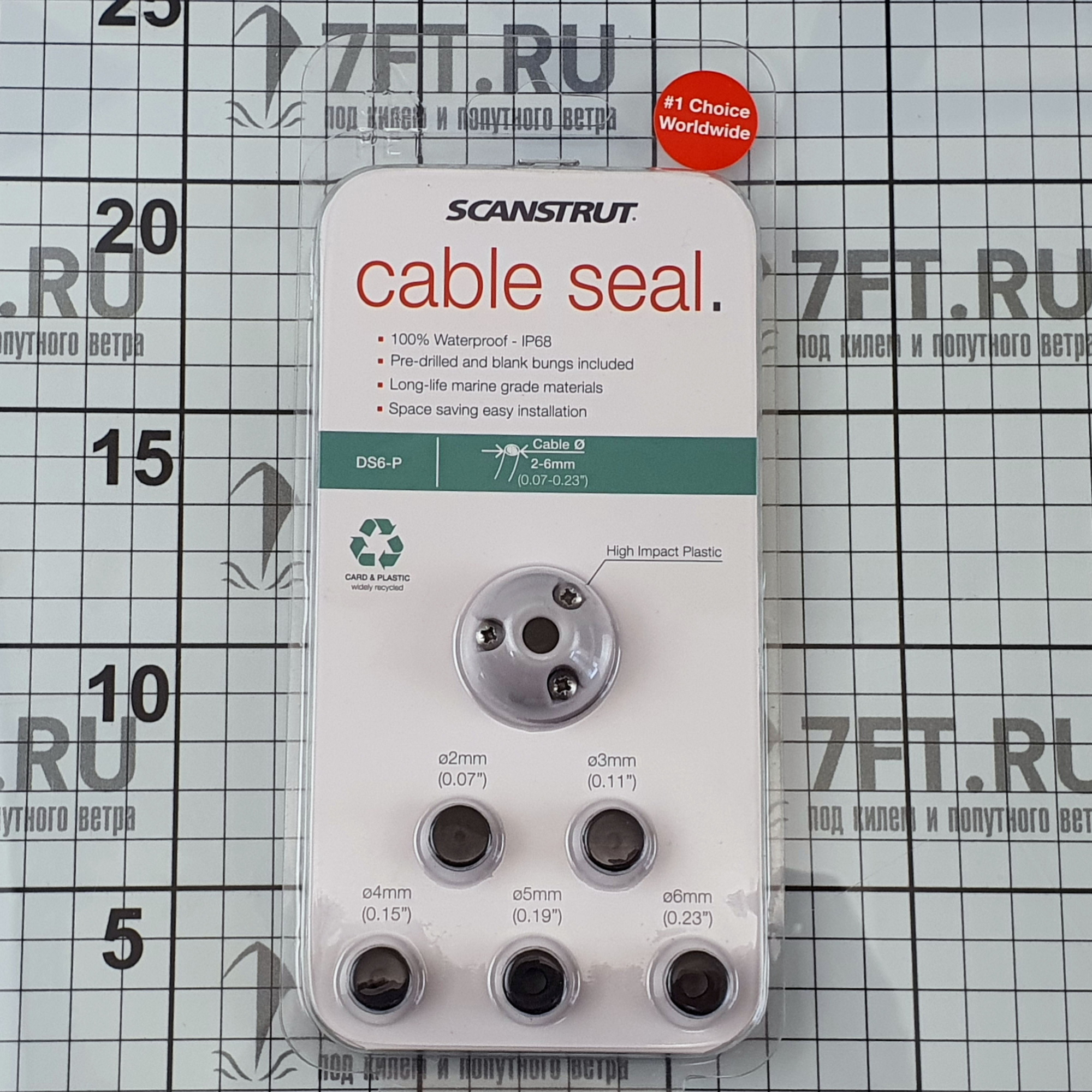 Купить Сальник кабельный водонепроницаемый IP68 Scanstrut DS6-P мини 2-6 мм из серого пластика 7ft.ru в интернет магазине Семь Футов