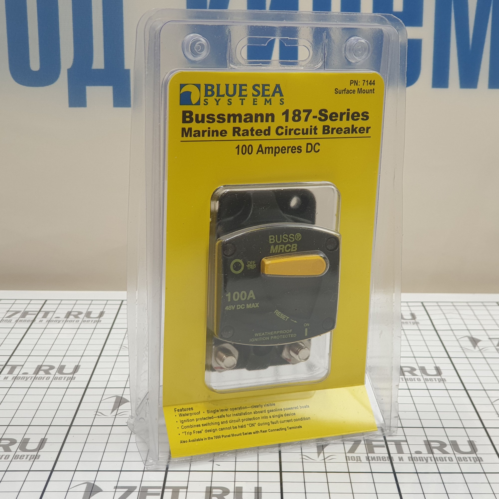 Купить Автоматический выключатель Blue Sea 187-Series 7144 48В 100А 7ft.ru в интернет магазине Семь Футов