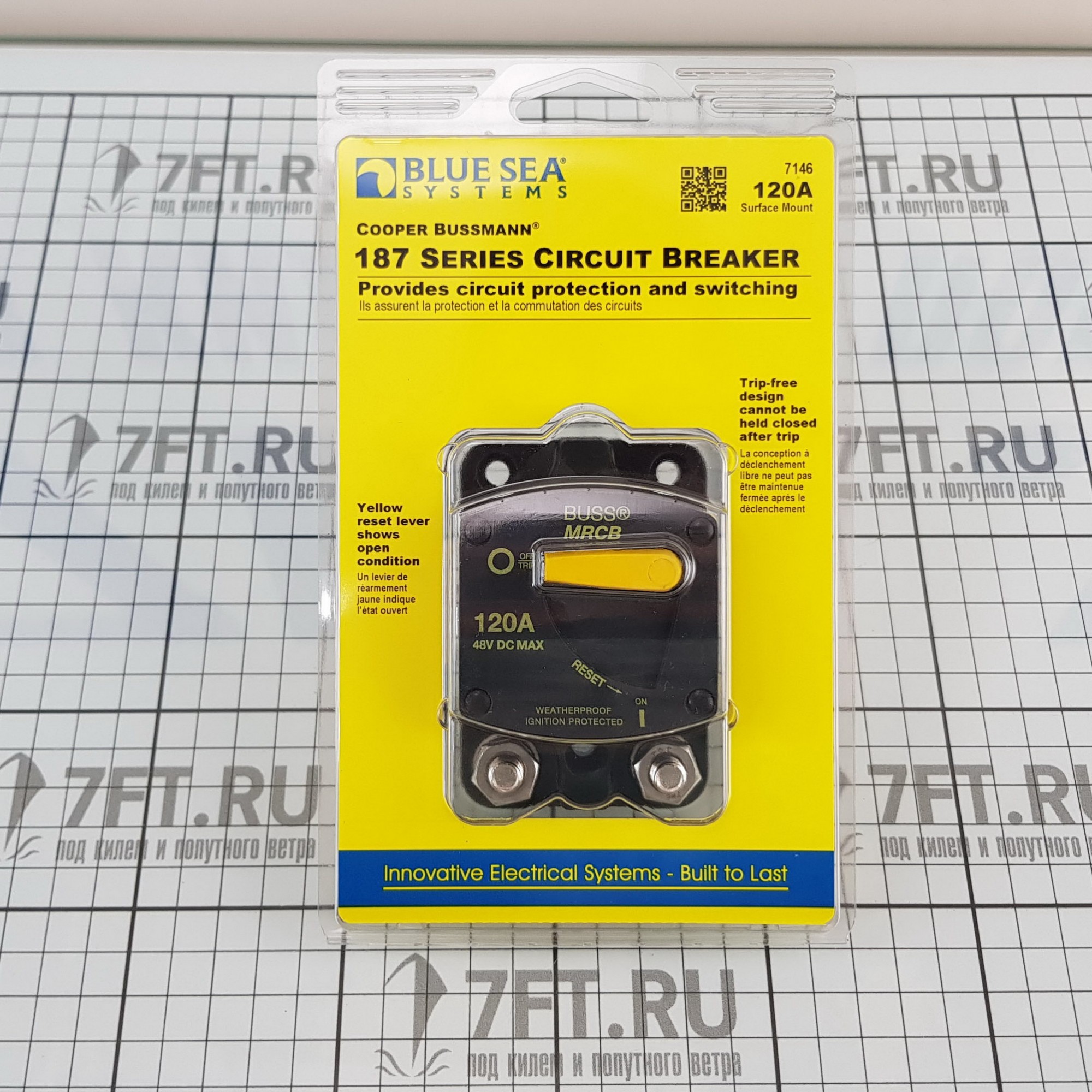 Купить Автоматический выключатель Blue Sea 187-Series 7146 48В 120А 7ft.ru в интернет магазине Семь Футов
