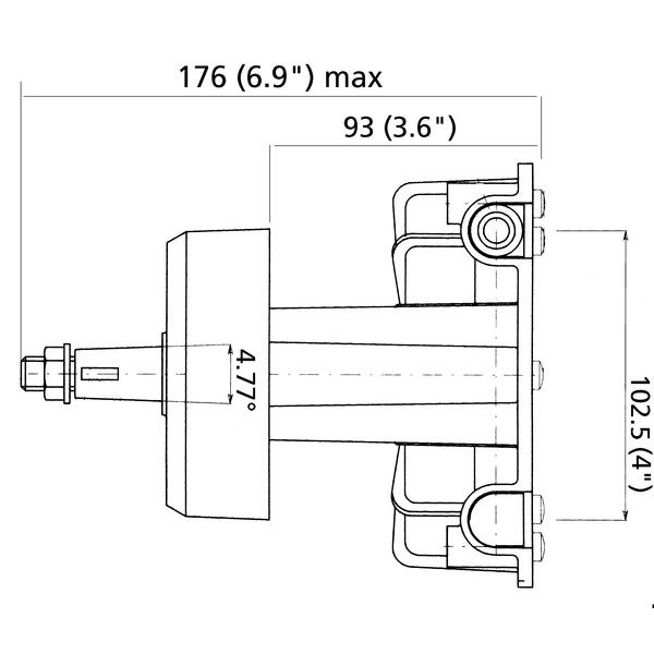 Купить Рулевая машинка чёрная Ultraflex T-85 38439Z 7ft.ru в интернет магазине Семь Футов