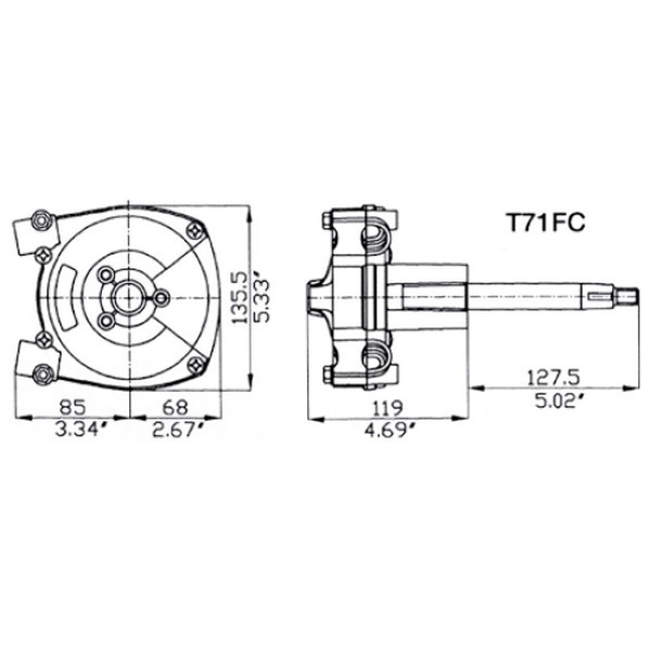 Купить Рулевая машинка Ultraflex 38867H T71FC 7ft.ru в интернет магазине Семь Футов