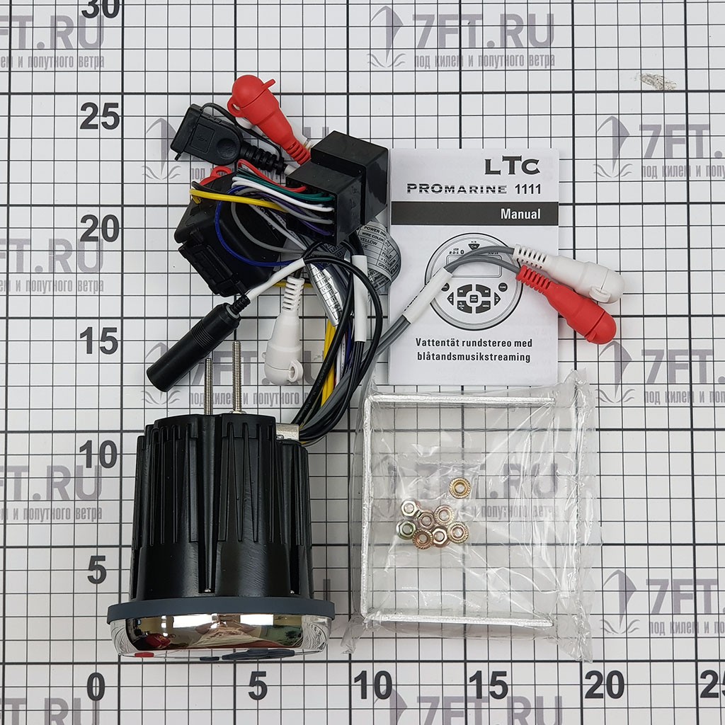 Купить Радиоприёмник судовой LTC PROMarine 1111 3101 18 частот усилитель Mosfet 4x65Вт Bluetooth/USB/AUX IP67 белый 7ft.ru в интернет магазине Семь Футов