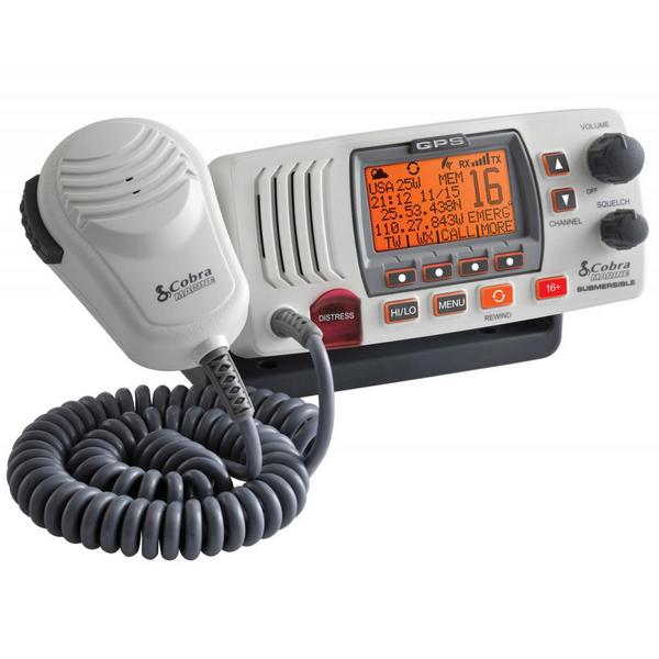 Купить Стационарная морская радиостанция VHF Cobra MR F77W GPS Class-D DSC 1/25Вт 159x57x180мм белая с встроенным GPS 7ft.ru в интернет магазине Семь Футов