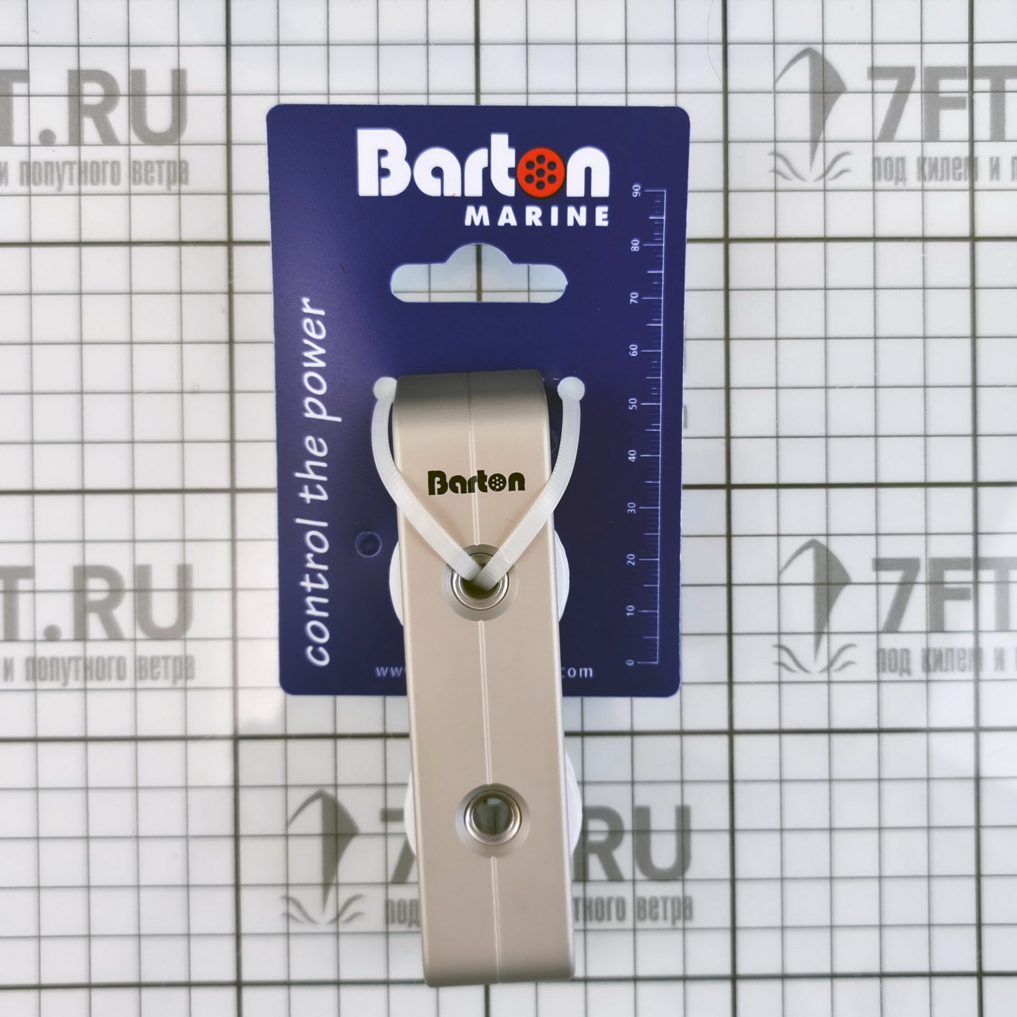 Купить Палубный органайзер Barton Marine 81582 на 2 шкива Ø32x17мм из серого анодированного алюминия для троса Ø12мм 7ft.ru в интернет магазине Семь Футов