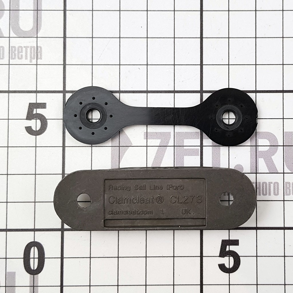 Купить Стопор щелевой из алюминия Clamcleat Racing Sail Line cleat CL273AN+P 3 - 6 мм 70 x 21 x 12 мм М4 с площадкой для установки c правой стороны 7ft.ru в интернет магазине Семь Футов