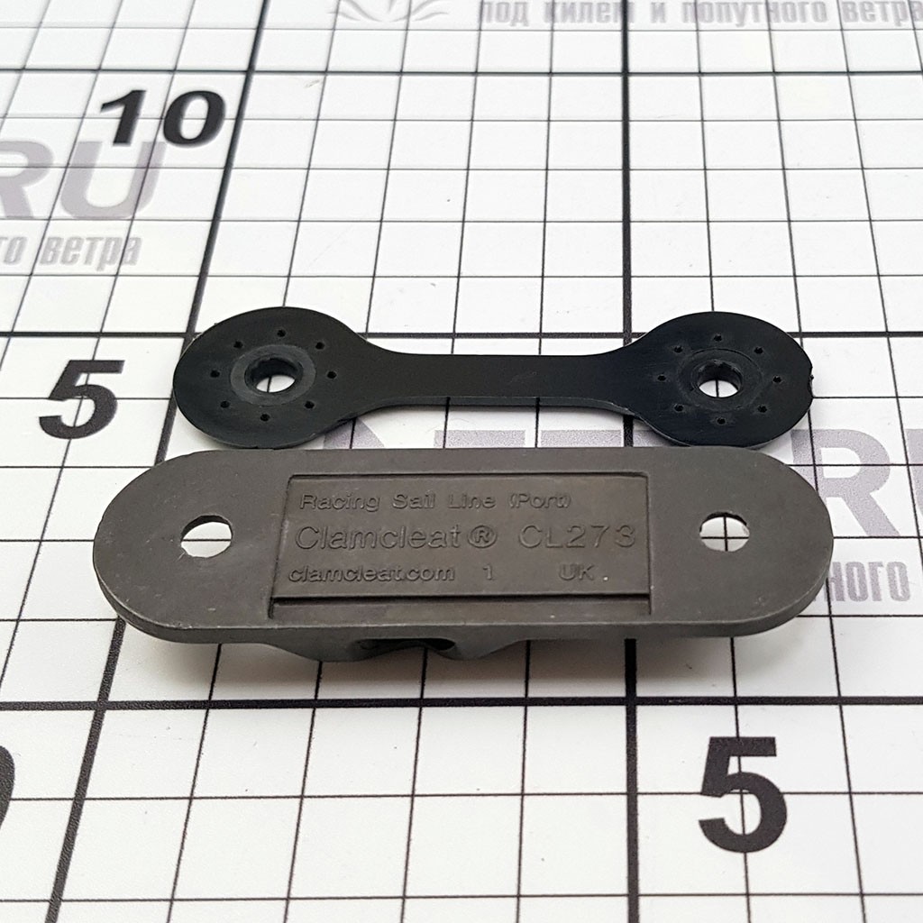 Купить Стопор щелевой из алюминия Clamcleat Racing Sail Line cleat CL273AN+P 3 - 6 мм 70 x 21 x 12 мм М4 с площадкой для установки c правой стороны 7ft.ru в интернет магазине Семь Футов