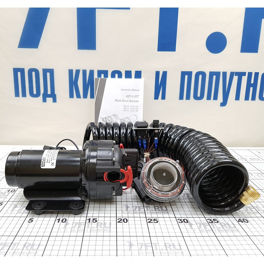 Купить Комплект для мытья палубы Johnson Pump Aqua Jet Wash Down Pump Kit 5.2 32-64534R-24 24 В 20 л/мин 7,5 м 7ft.ru в интернет магазине Семь Футов