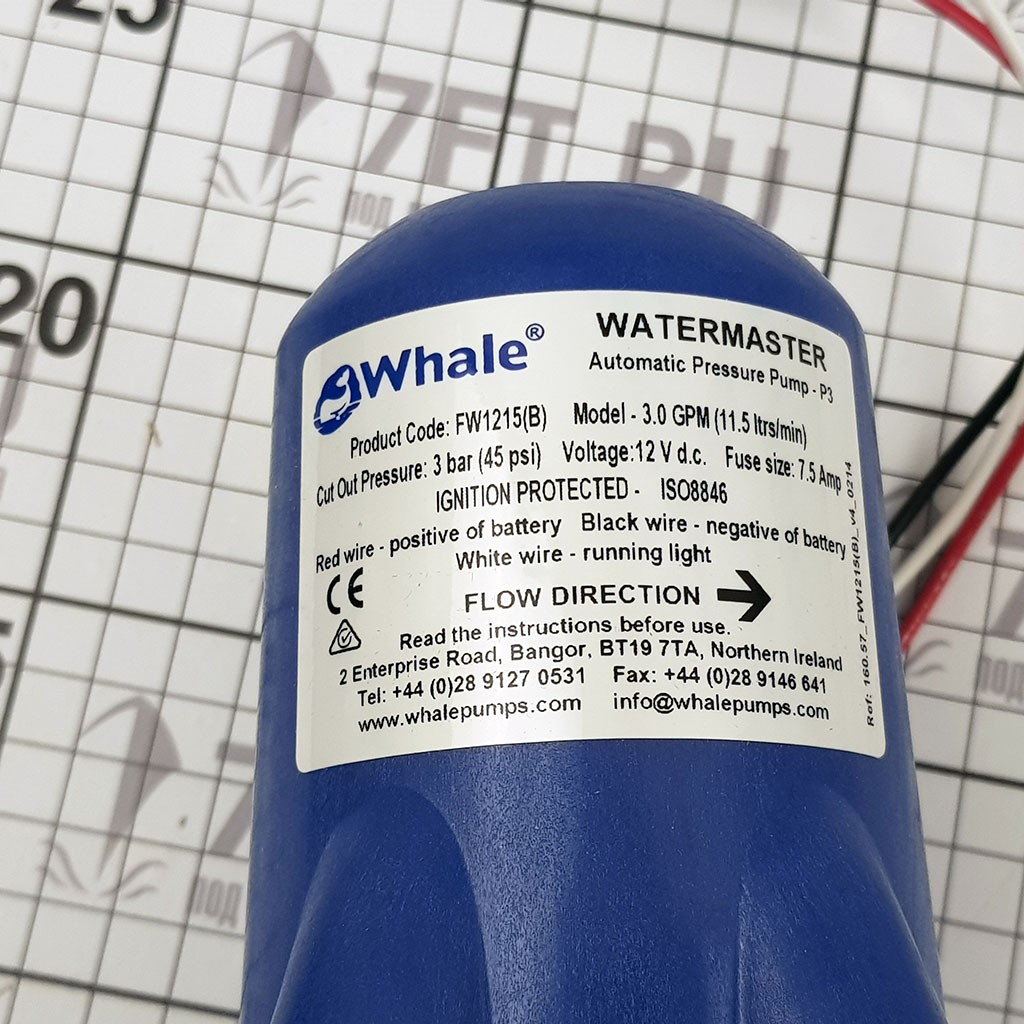 Купить Гидрофор Whale Watermaster 3.0 GPM FW1215 12 В 6 А 11,5 л/мин 7ft.ru в интернет магазине Семь Футов
