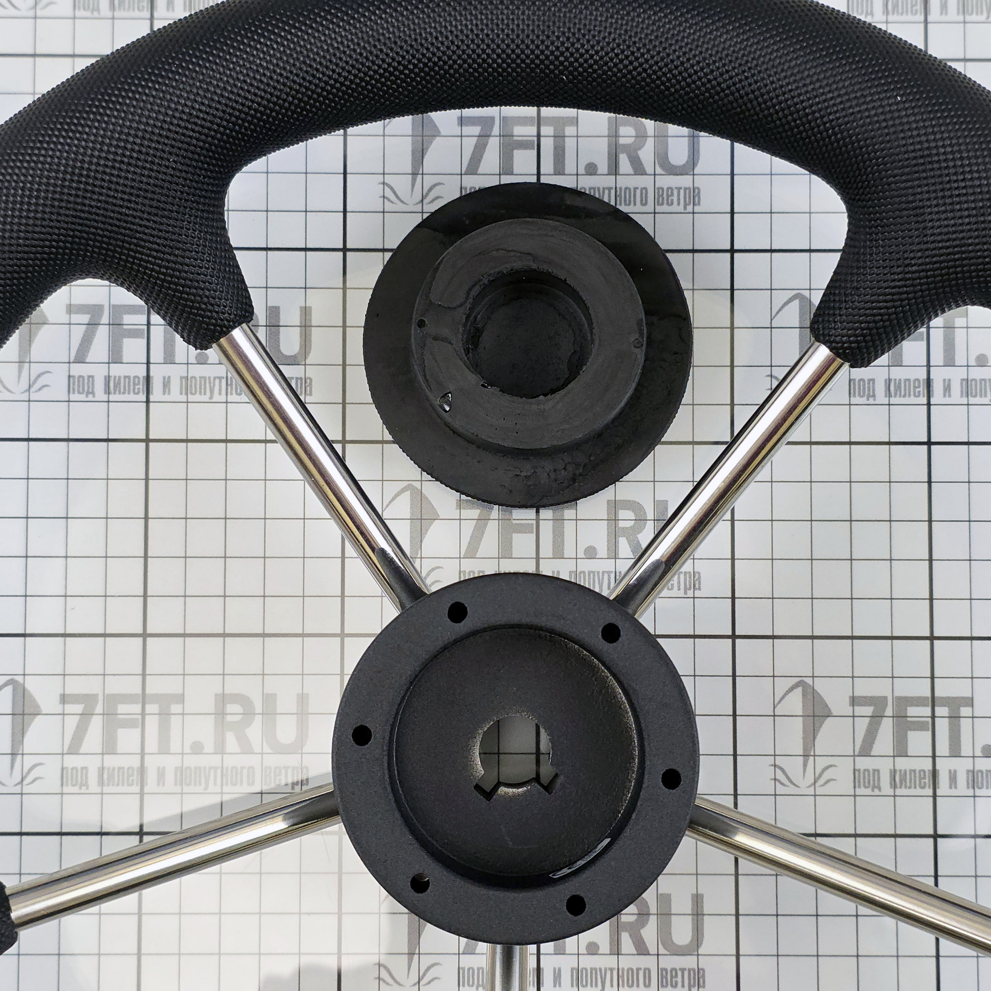 Купить Рулевое колесо Ultraflex V70B 68441R Ø350x90мм рукоятка из чёрного полиуретана со спицами из нержавеющей стали 7ft.ru в интернет магазине Семь Футов