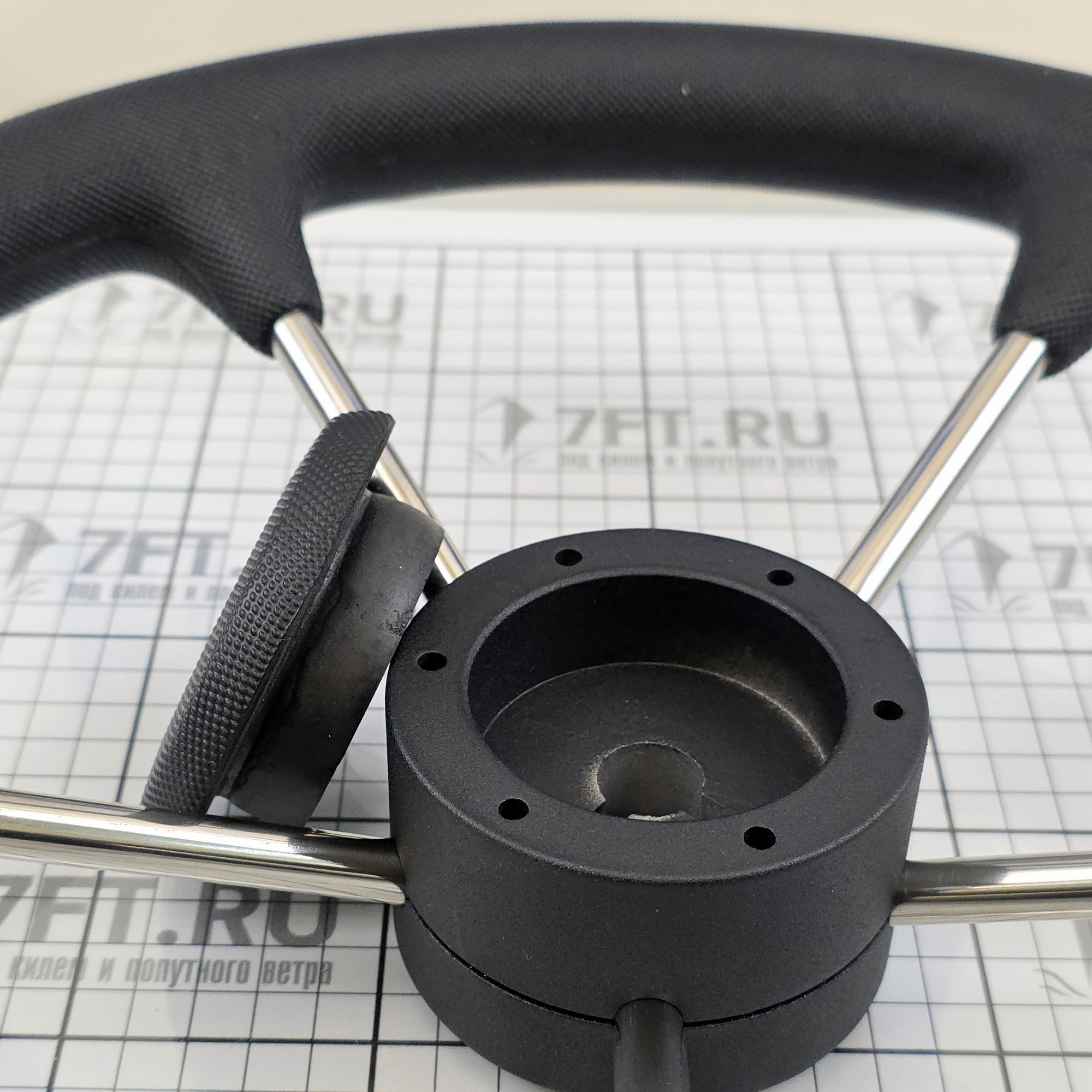 Купить Рулевое колесо Ultraflex V70B 68441R Ø350x90мм рукоятка из чёрного полиуретана со спицами из нержавеющей стали 7ft.ru в интернет магазине Семь Футов