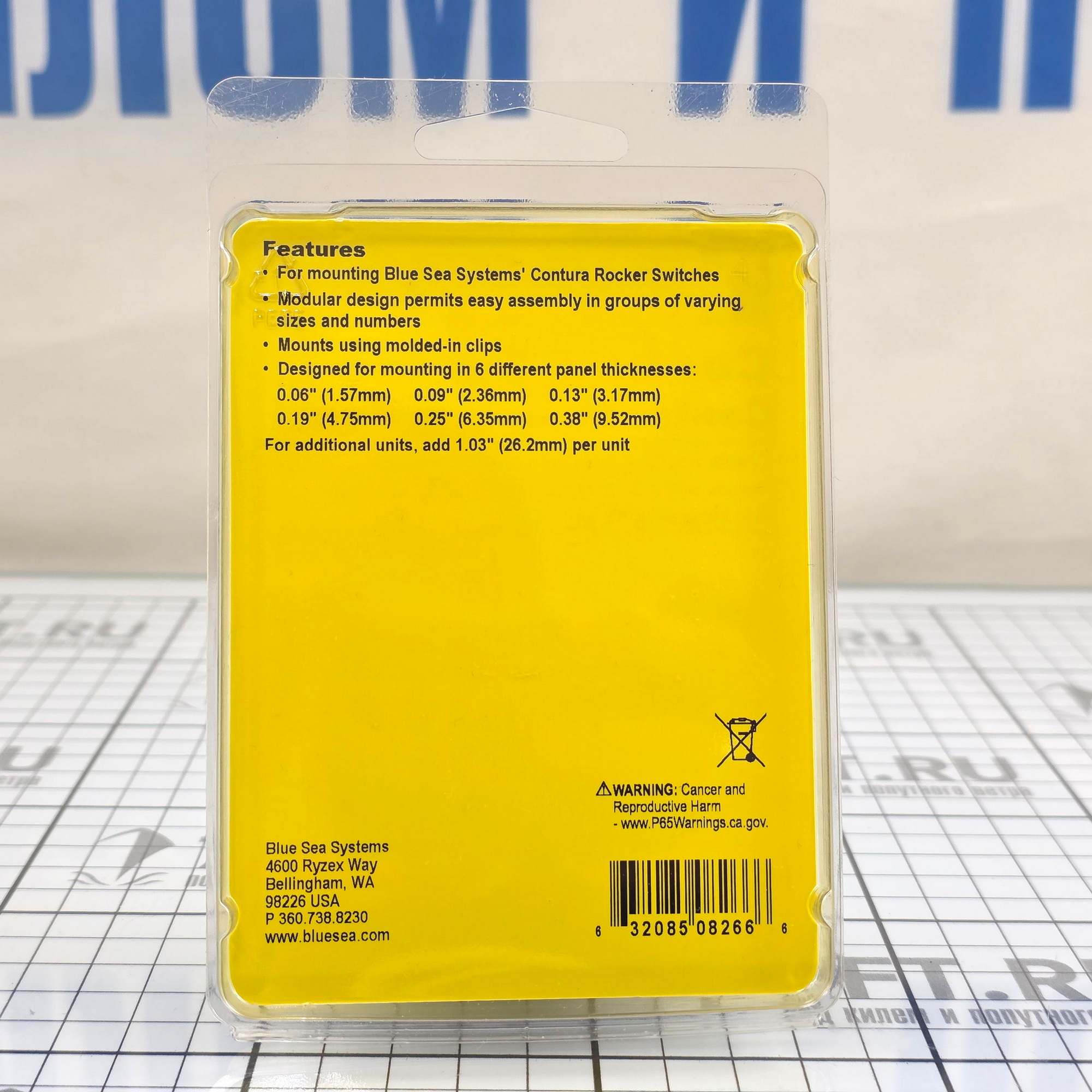 Купить Монтажная панель модульная центральная Blue Sea 8266 58,4x26,2мм для выключателей Contura 7ft.ru в интернет магазине Семь Футов