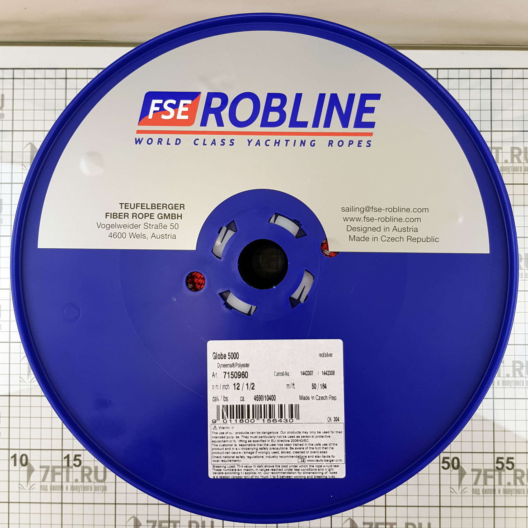 Купить Трос синтетический FSE Robline Globe 5000 MK2 7150960 Ø12мм 50м красно-серебристый 7ft.ru в интернет магазине Семь Футов