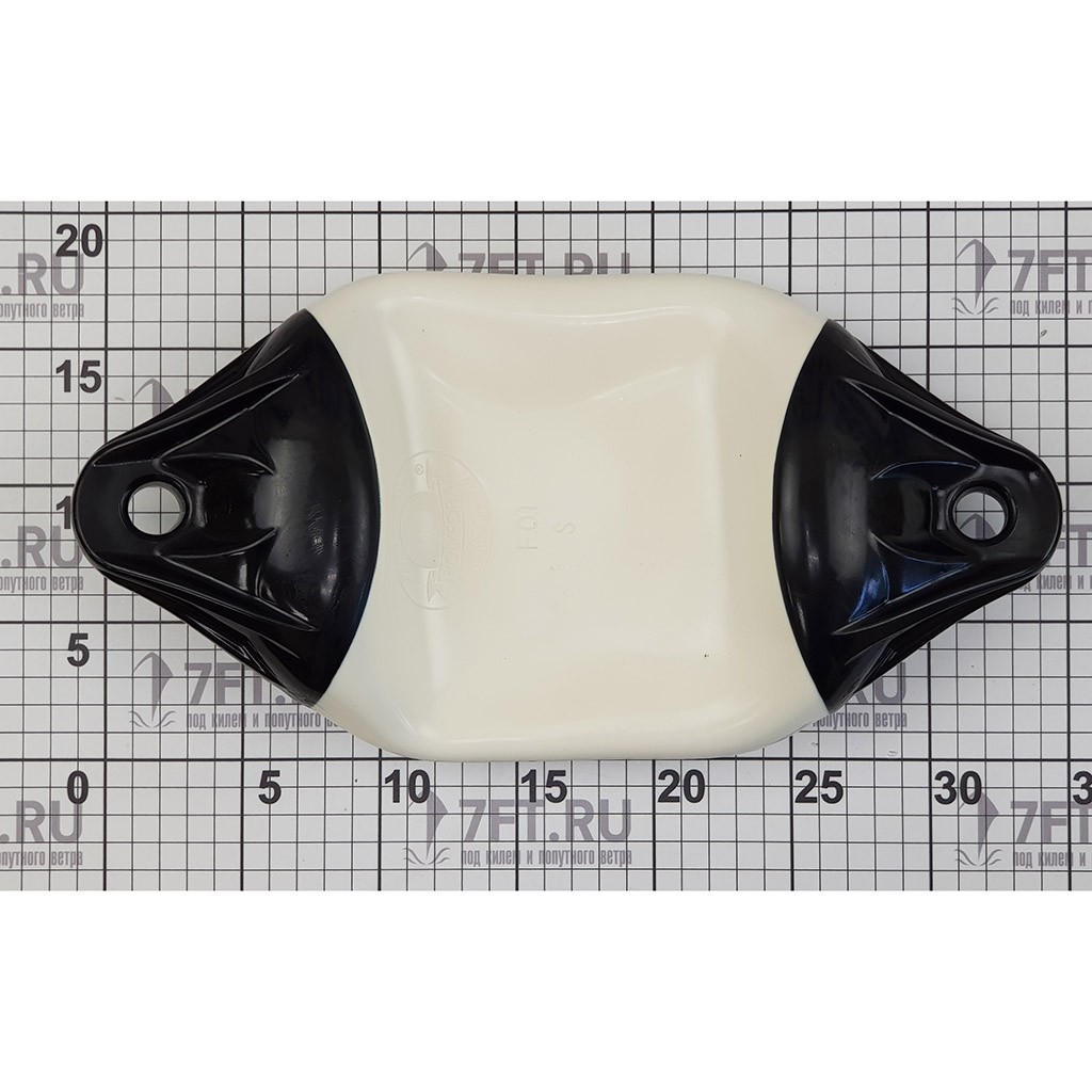 Купить Кранец из виниловой пластмассы Polyform F01S F-01S/02 130 x 370 мм белый, черный по краям 7ft.ru в интернет магазине Семь Футов