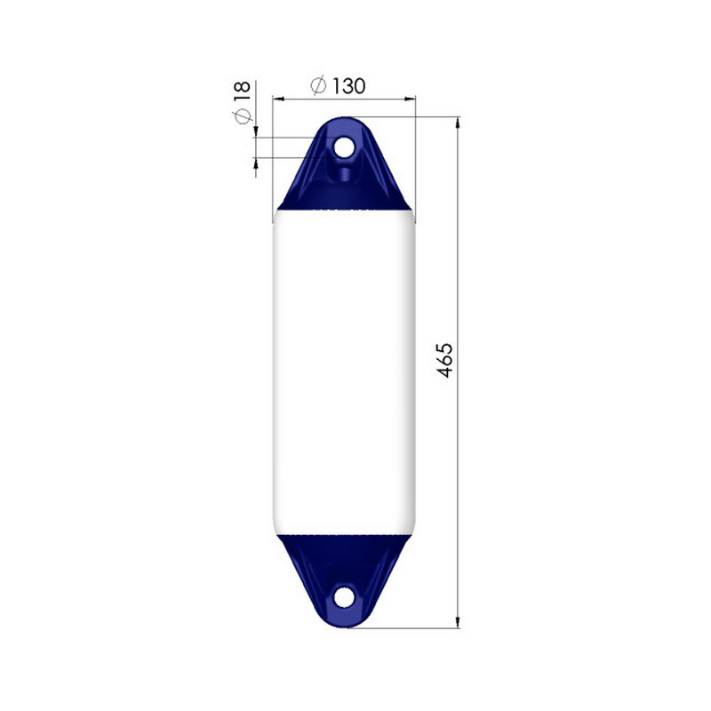 Купить Кранец швартовый Polyform F01M Ø130x465мм 4л надувной из белого/чёрного ПВХ для судов до 3м 7ft.ru в интернет магазине Семь Футов