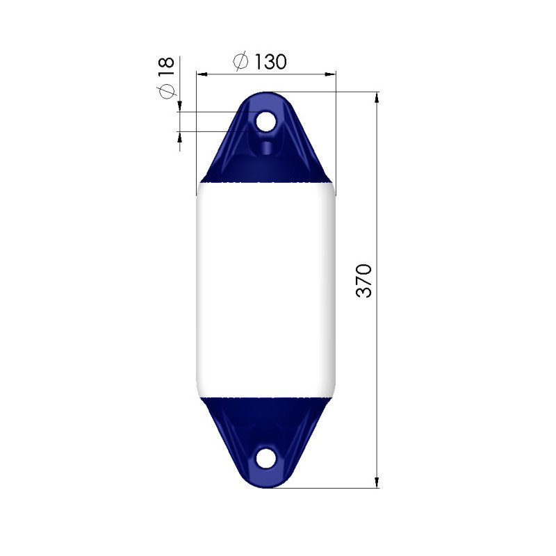 Купить Кранец швартовый Polyform F01S Ø130x370мм 2,8л надувной из чёрного ПВХ для судов до 3м 7ft.ru в интернет магазине Семь Футов