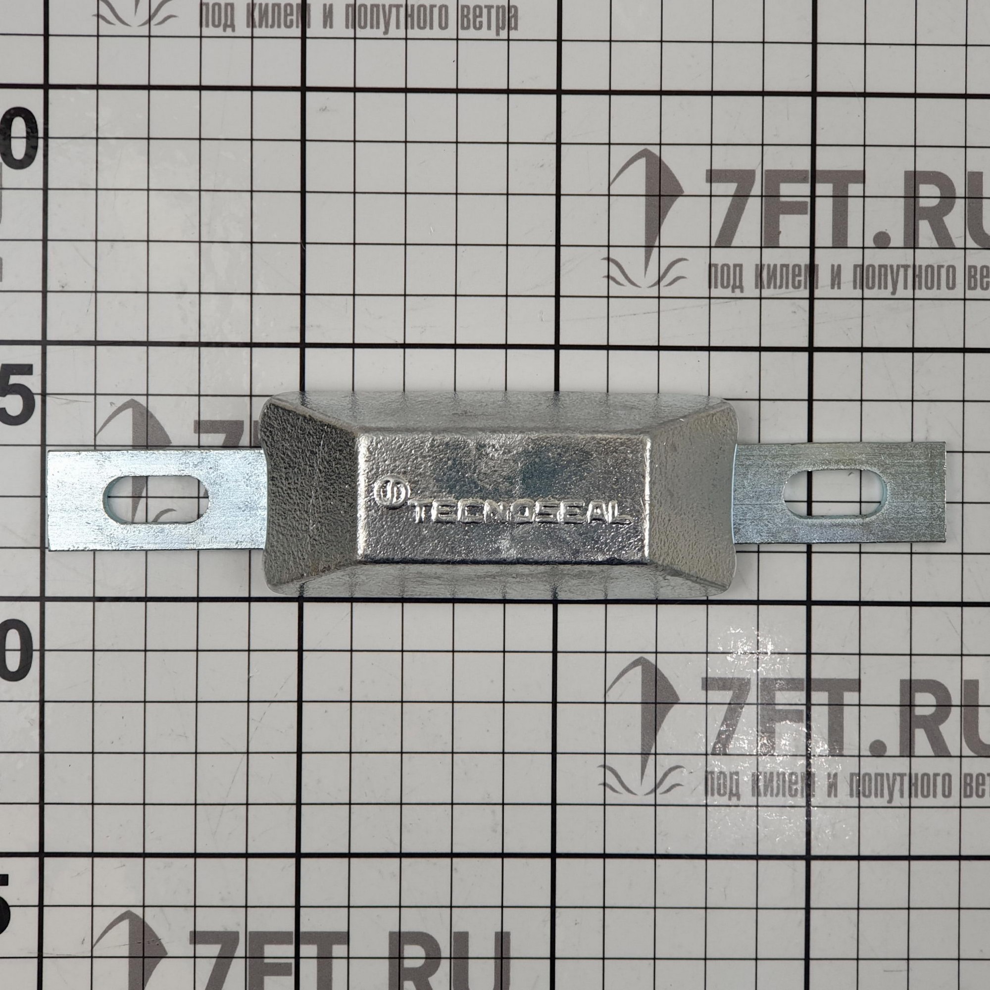 Купить Цинковый прямоугольный анод Tecnoseal 00386/1 110x42х24мм скандинавского типа с креплением 175x20x3мм 7ft.ru в интернет магазине Семь Футов