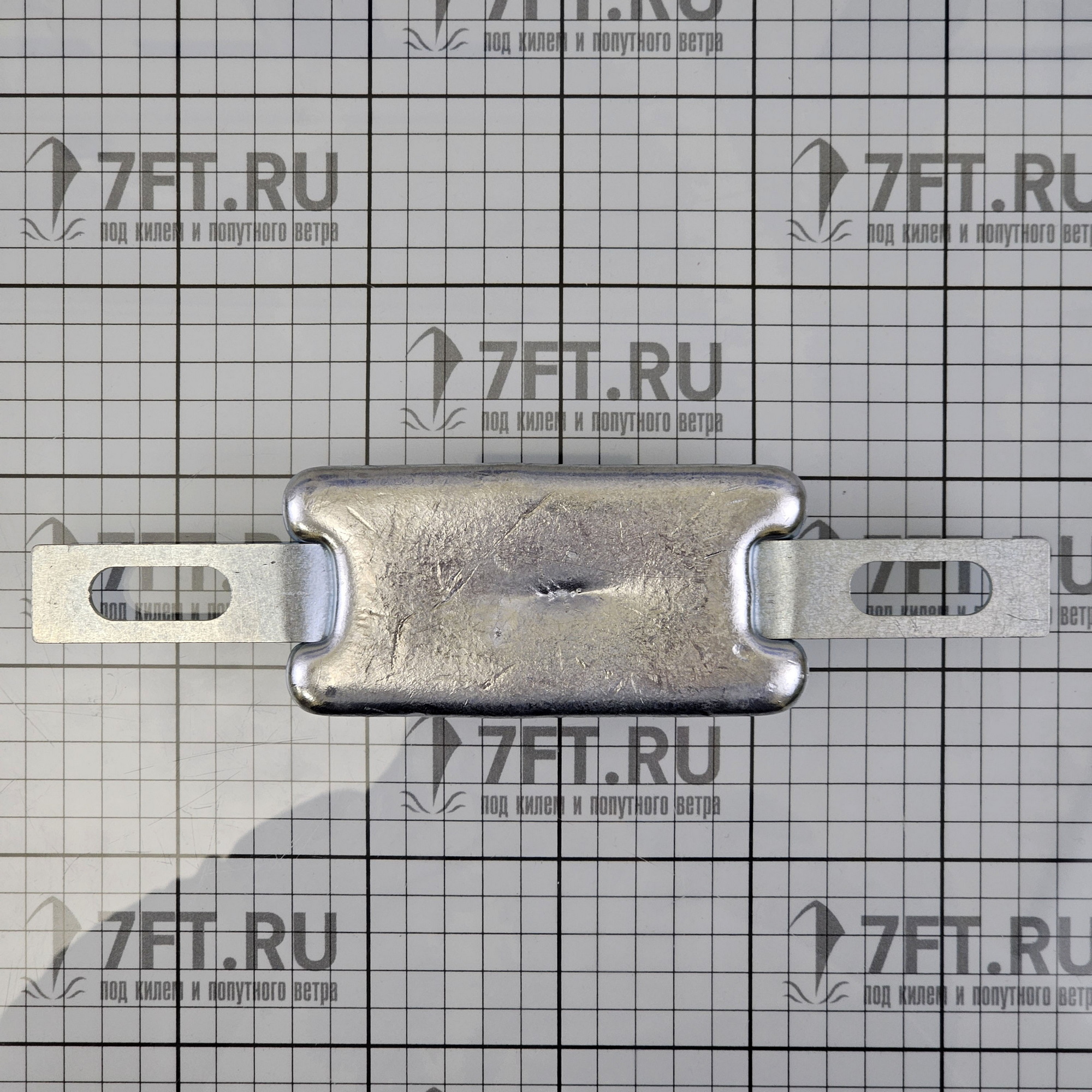 Купить Цинковый прямоугольный анод Tecnoseal 00387/1 127x62х28мм скандинавского типа с креплением 250x25x5мм 7ft.ru в интернет магазине Семь Футов