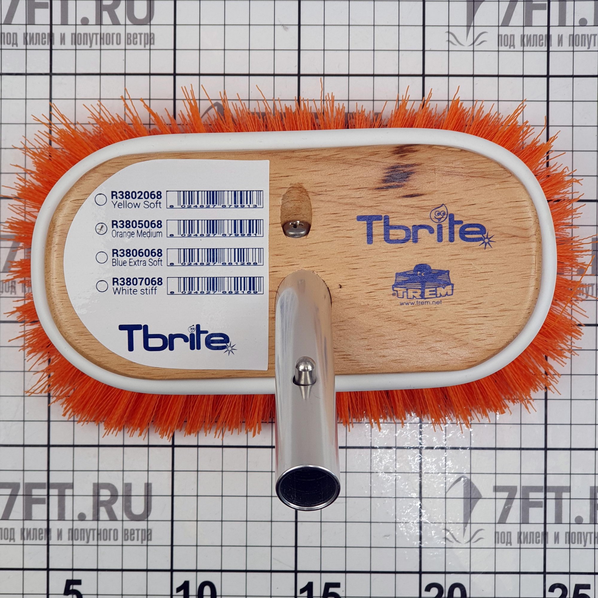 Купить Щетка с щетиной средней жесткости Trem Tbrite R3805068 оранжевая 7ft.ru в интернет магазине Семь Футов