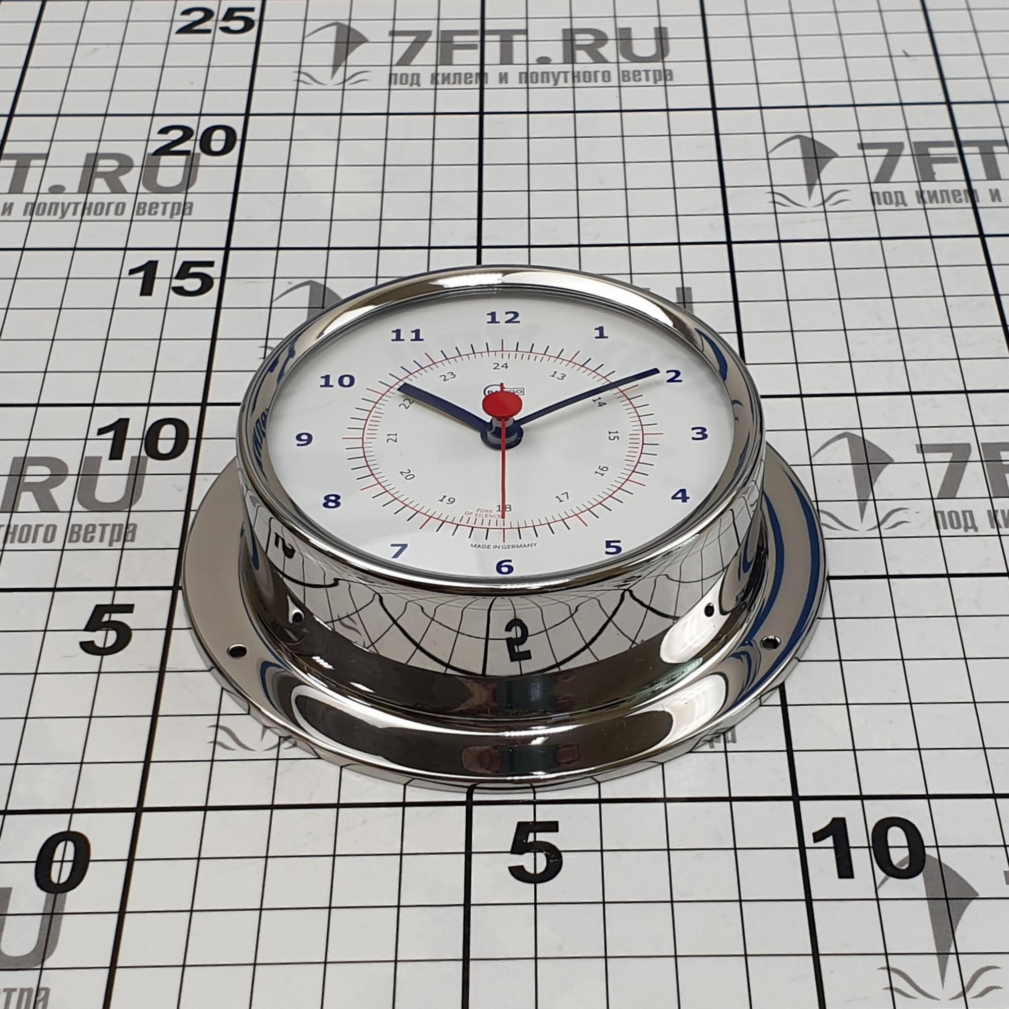 Купить Часы кварцевые Barigo Sky 683RFPO 110x32мм Ø85мм белый из полированной нержавеющей стали 7ft.ru в интернет магазине Семь Футов