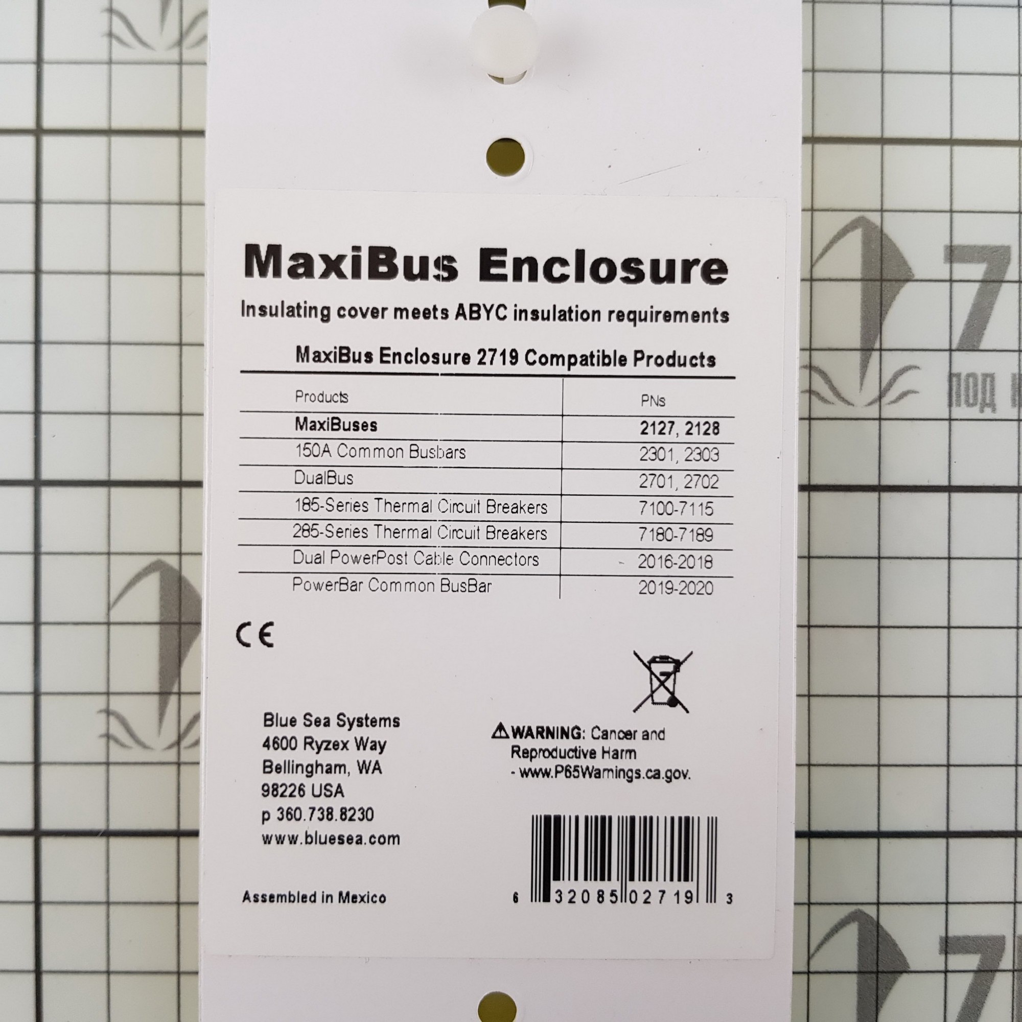 Купить Изолирующая крышка Blue Sea MaxiBus 2719 для контактных шин 2127 и 2128 7ft.ru в интернет магазине Семь Футов