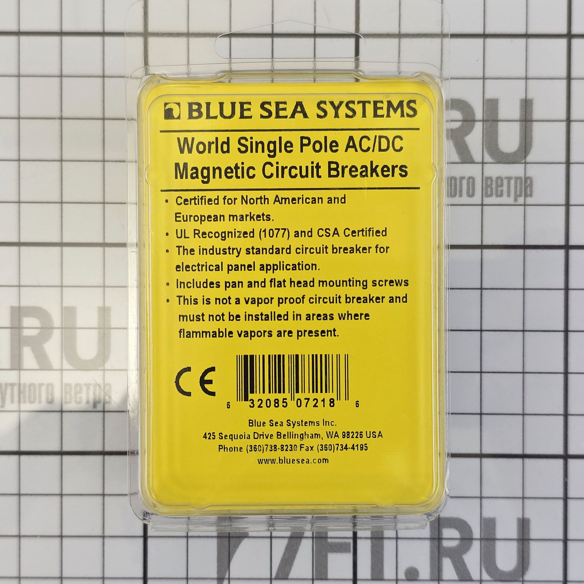 Купить Автоматический выключатель однополюсный Blue Sea A-Series 7218 65/240В 25А с белым тумблером 7ft.ru в интернет магазине Семь Футов