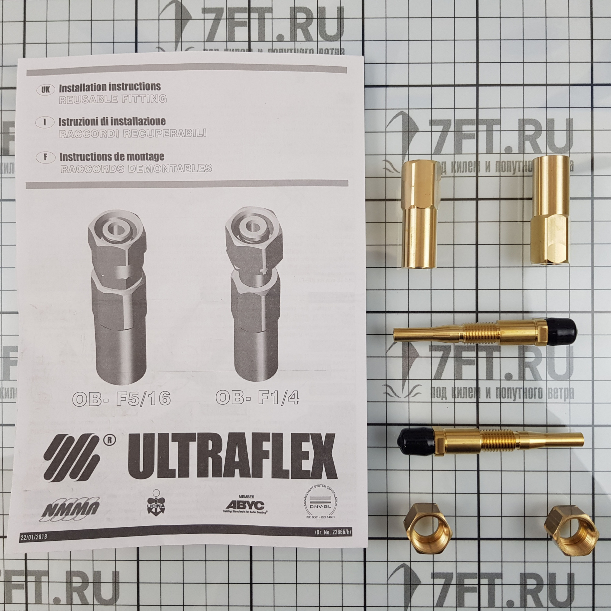 Купить Фитинг с вращающейся гайкой Ultraflex OB-F1/4 42656T для шланга Gotech 1/4" 7ft.ru в интернет магазине Семь Футов