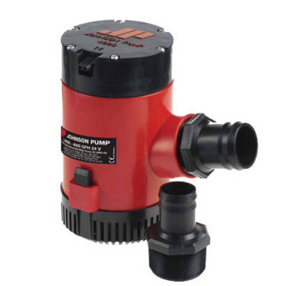 Купить Помпа трюмная Johnson Pump 32-4000-02 Heavy Duty Bilge 4000GPH 24В 7,5А 252л/мин под шланг Ø30/50мм погружная высокопроизводительная 7ft.ru в интернет магазине Семь Футов