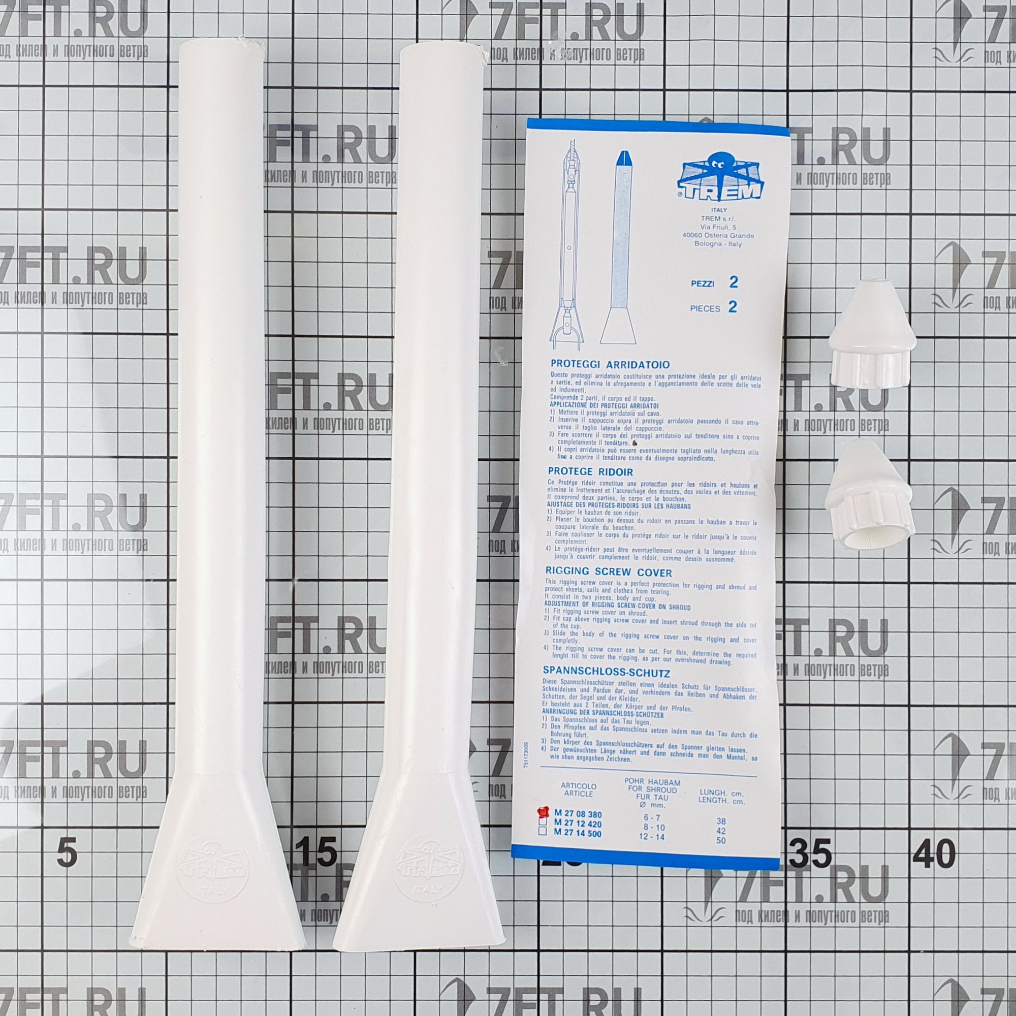 Купить Чехол для талрепа из пластмассы TREM M2708380 6 - 7 мм белый цвет 7ft.ru в интернет магазине Семь Футов
