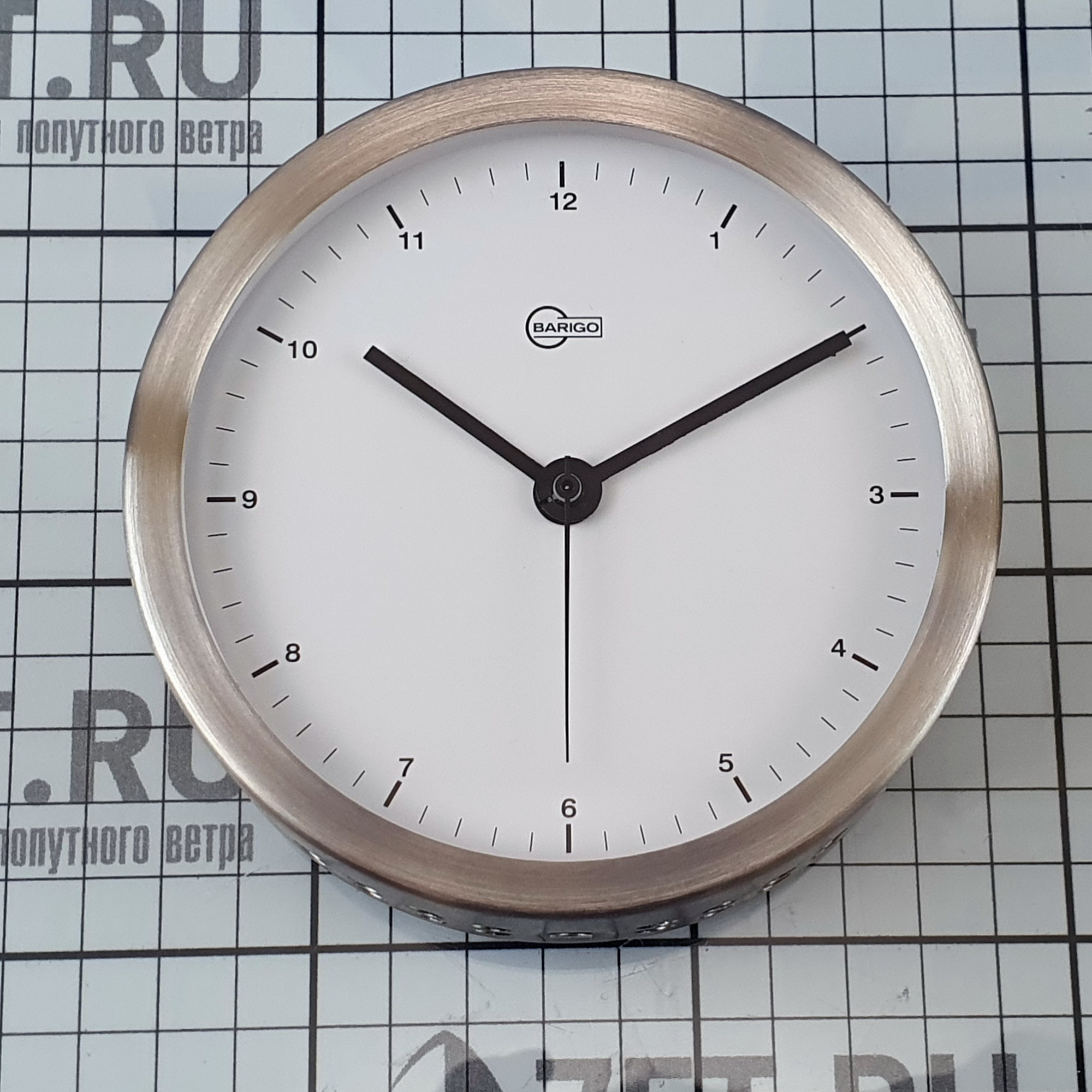 Купить Часы кварцевые Barigo Steel 617M Ø102мм из нержавеющей стали 7ft.ru в интернет магазине Семь Футов