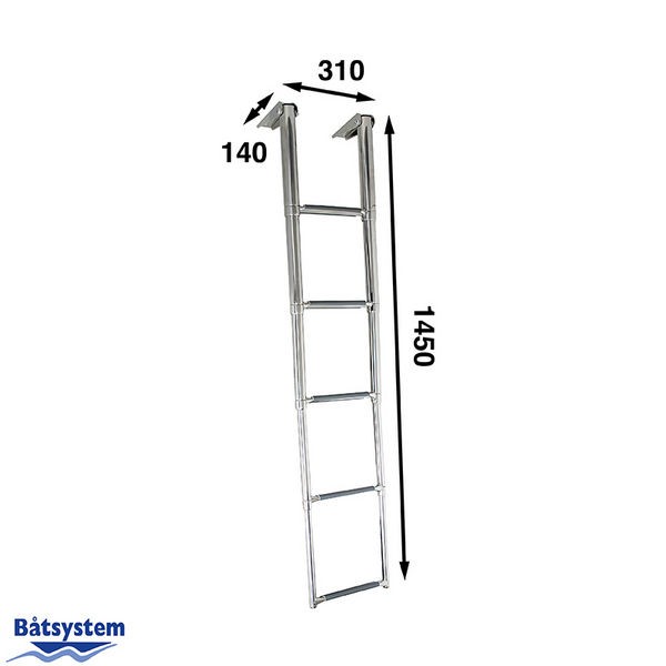 Купить Трап телескопический Batsystem BT145 1450 x 310 мм 5 ступенек 7ft.ru в интернет магазине Семь Футов
