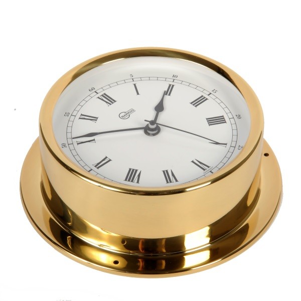 Купить Часы судовые кварцевые Barigo Regatta 684MS 120x40мм Ø100мм из полированной латуни 7ft.ru в интернет магазине Семь Футов