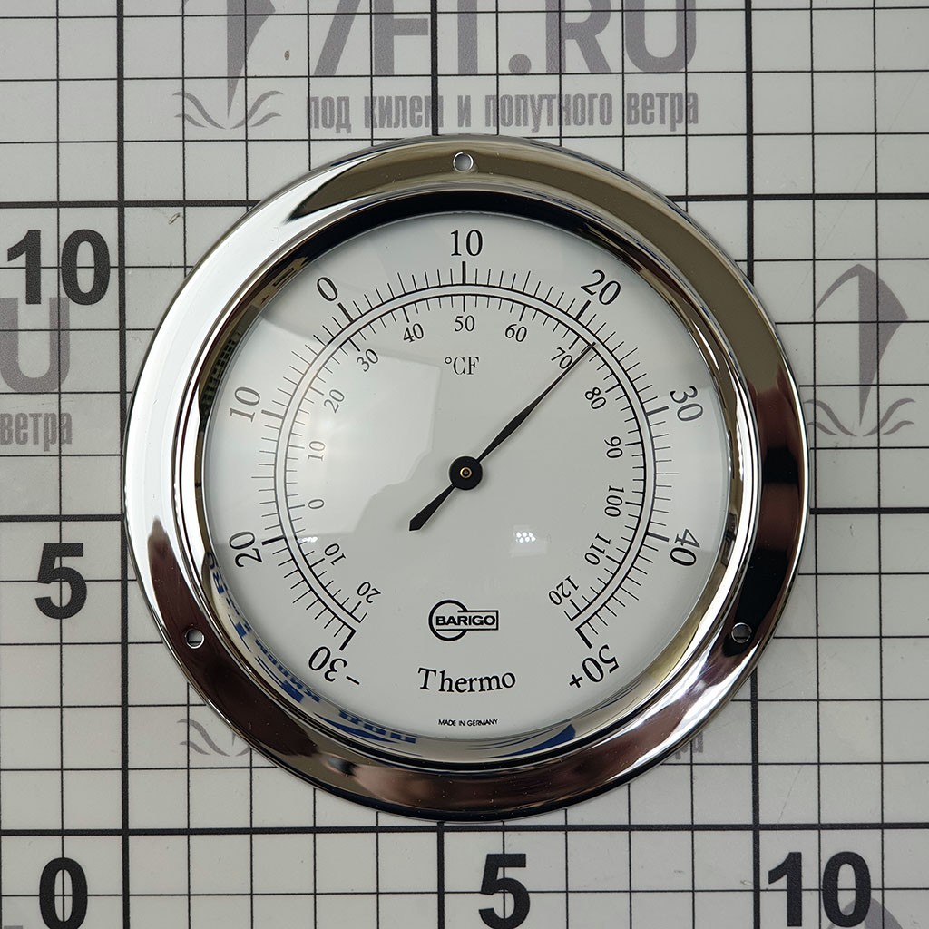 Купить Термометр судовой Barigo Tempo 883CR 110x32мм Ø85мм из хромированной латуни 7ft.ru в интернет магазине Семь Футов