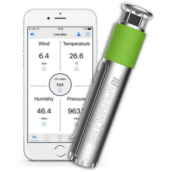 Купить Метеостанция Skywatch BL400 с соединением Bluetooth для смартфонов на базе iOS и Android IP67 из анодированного алюминия и поликарбоната 7ft.ru в интернет магазине Семь Футов