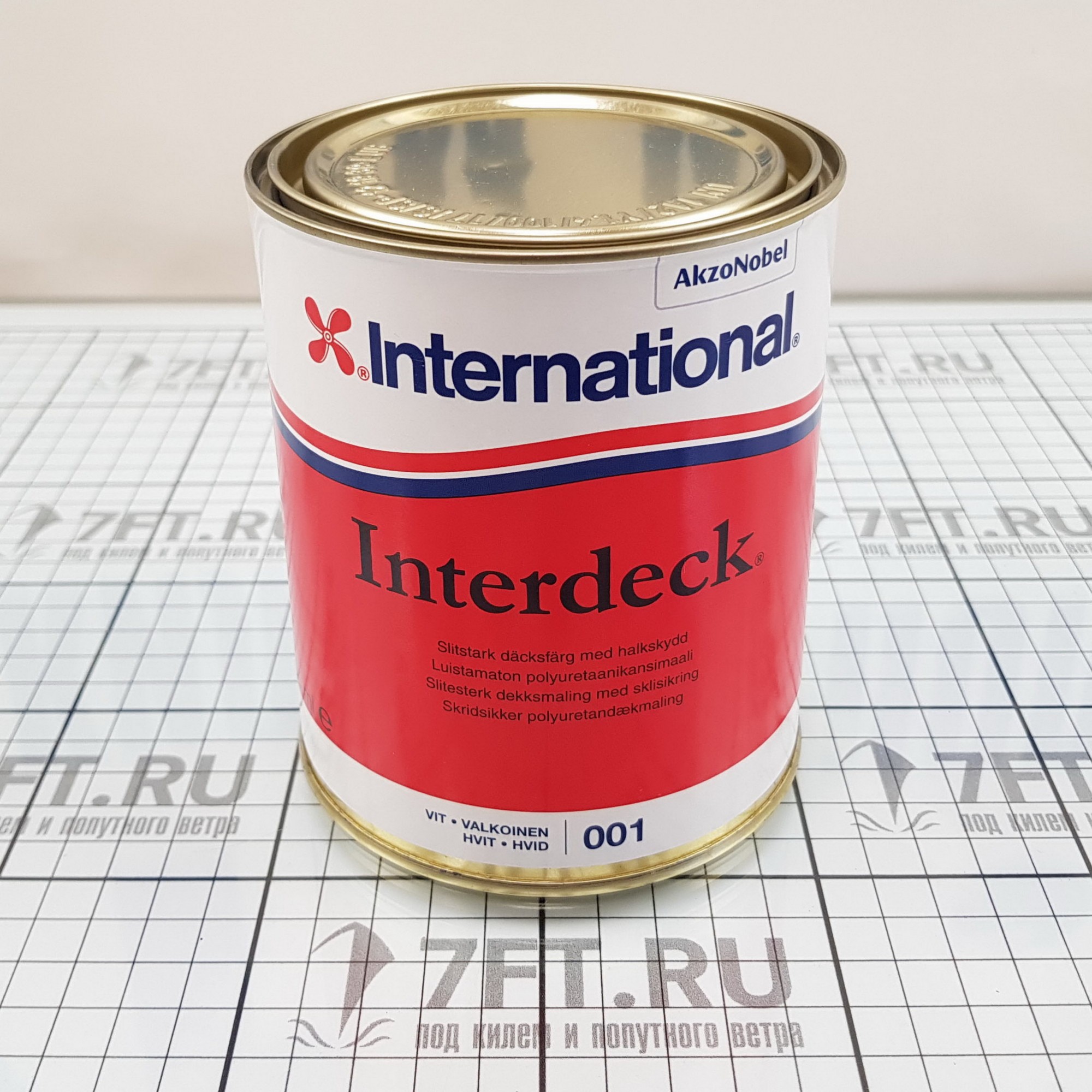 Купить Краска палубная полуглянцевая International Interdeck YJB000/750BA/EU 750 мл белая 7ft.ru в интернет магазине Семь Футов