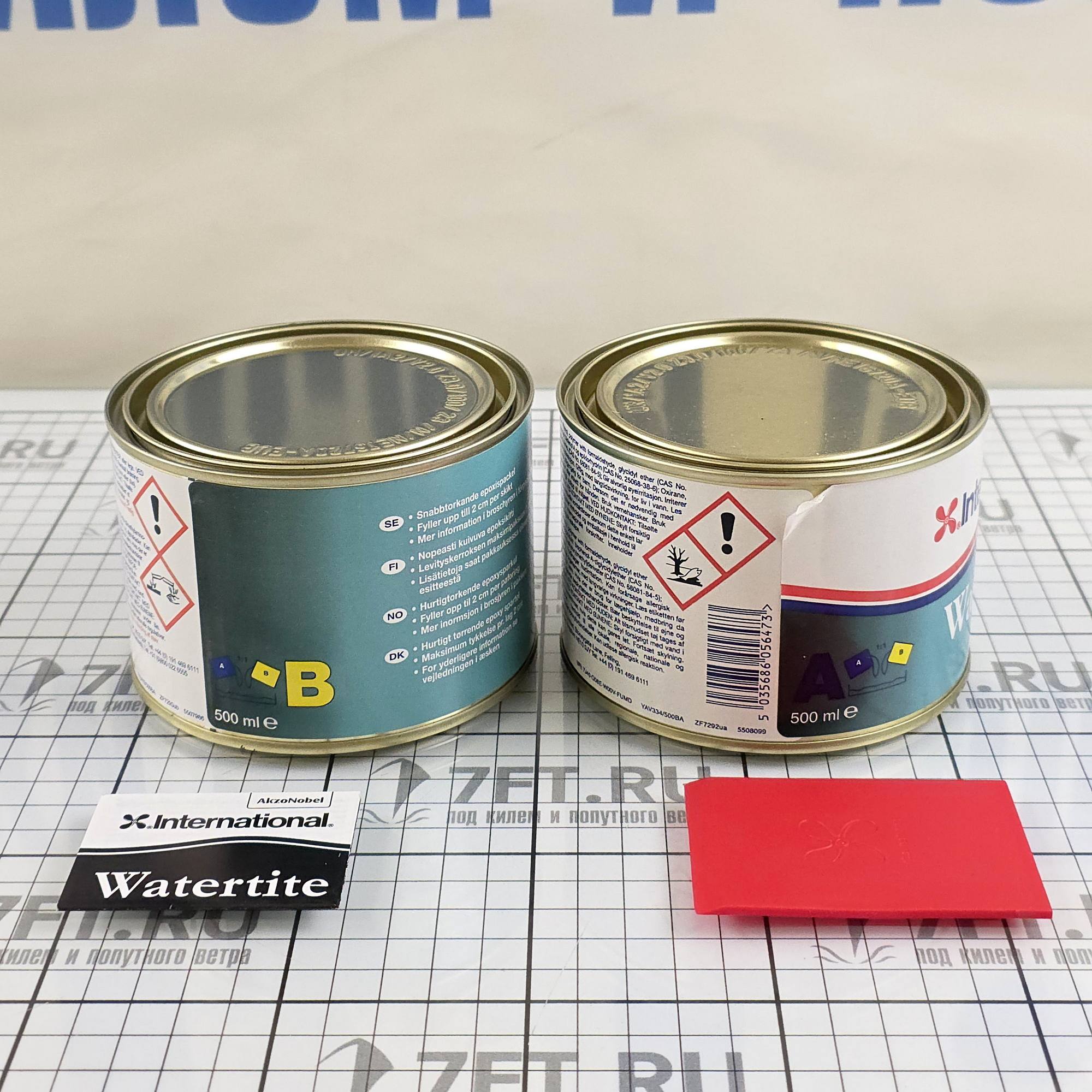 Купить Шпатлёвка двухкомпонентная эпоксидная International Watertite YAV137/A1BA для применения выше/ниже ватерлинии 1л светлая 7ft.ru в интернет магазине Семь Футов