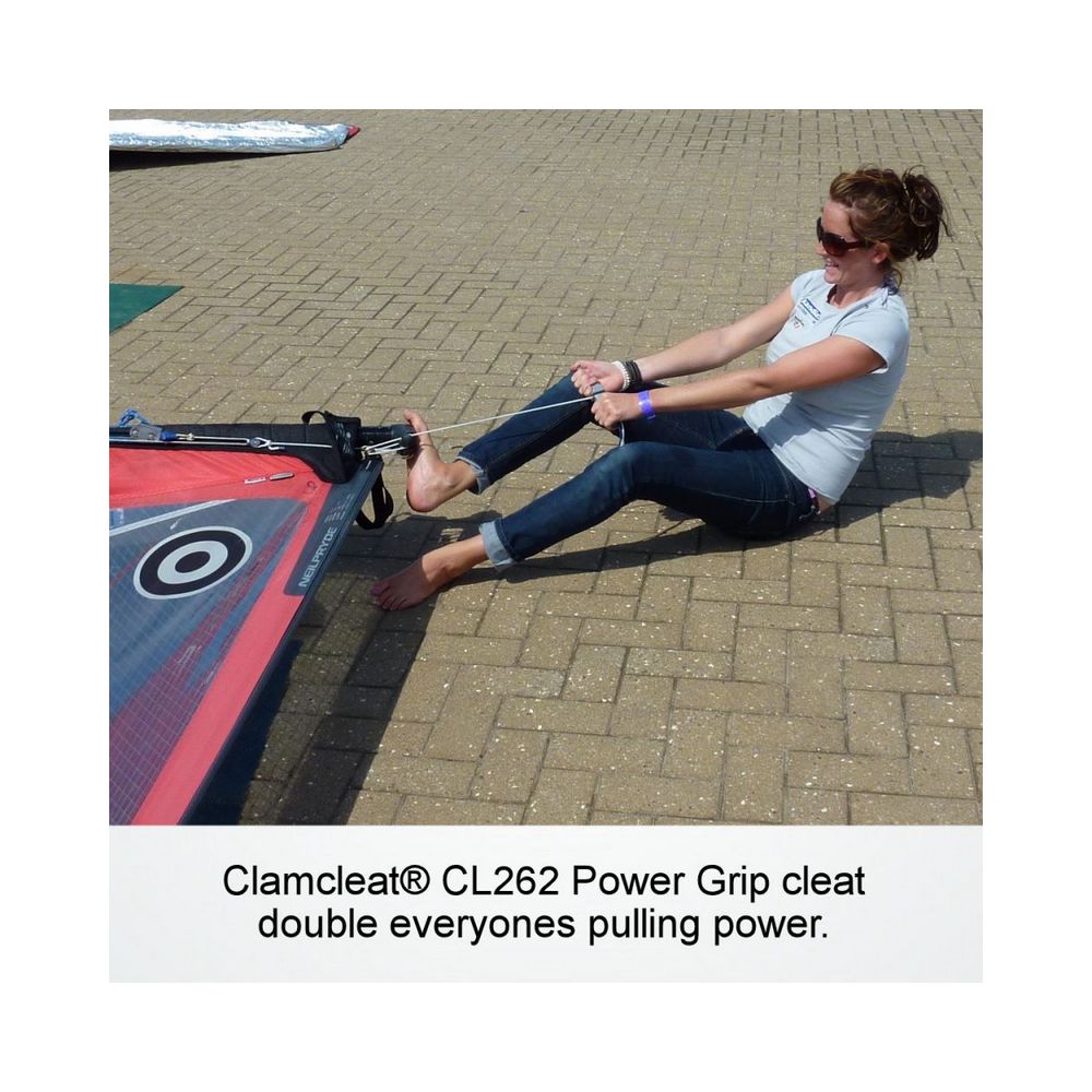 Купить Рукоятка для поднятия и натяжения паруса Clamcleat CL262 Power Grip 2 189x18x36мм двуручная для канатов Ø3-6мм 7ft.ru в интернет магазине Семь Футов