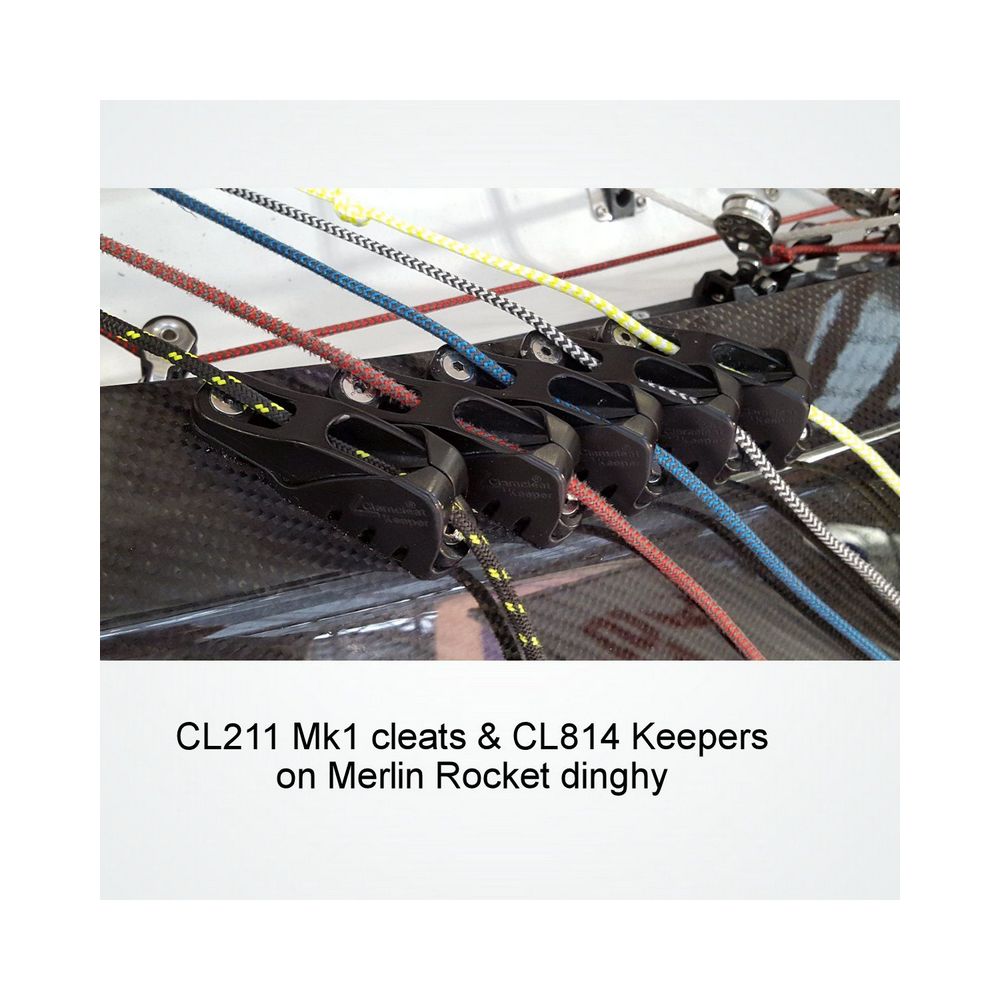 Купить Стопор щелевой Clamcleat CL211MK1AN Racing Junior для тросов Ø3-6мм 82x18x23 мм из черного анодированного алюминия 7ft.ru в интернет магазине Семь Футов
